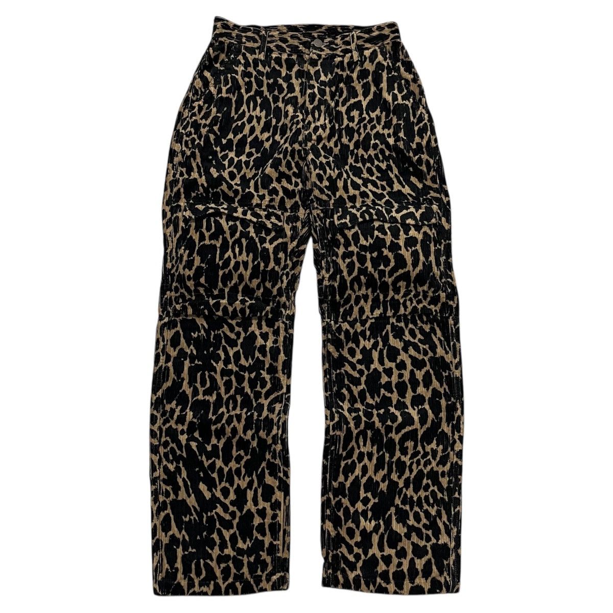 Japanese Brand X-GIRL Cargo Pocket Leopard Corduroy Pant Size US 26 / EU 42 - 2 Thumbnail