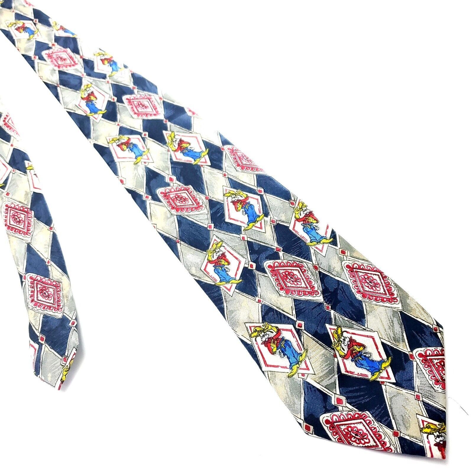 Mickey Unlimited Mickey Unlimited Multi Colored Goofy Polyester Tie Woven Geo Size ONE SIZE - 1 Thumbnail