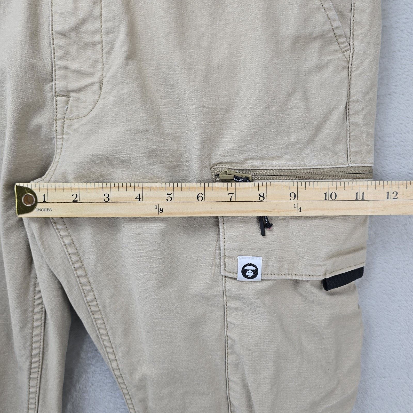 Aape AAPE by Bathing Ape Bape Jogger Cargo Pants Mens Large Beige Size US 34 / EU 50 - 16 Thumbnail