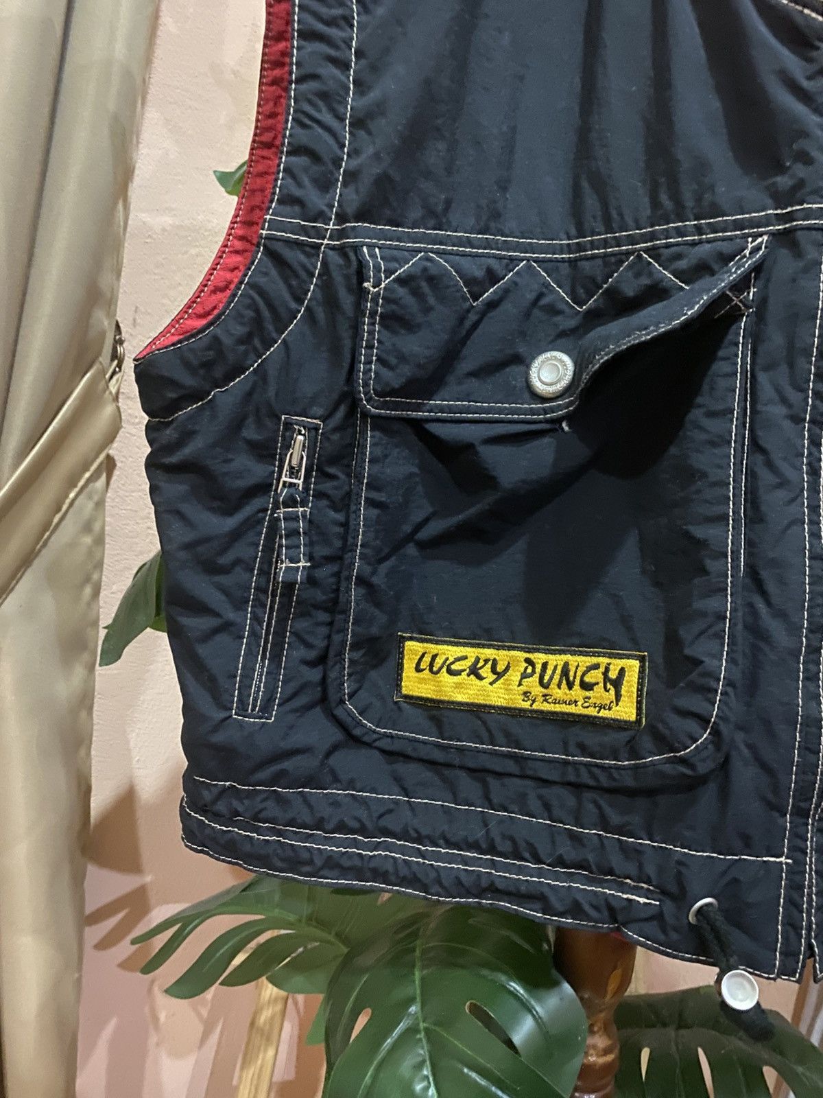 Vintage Lucky Punch by Rainer Engel Black Utility Vest with Patches Size US S / EU 44-46 / 1 - 6 Thumbnail