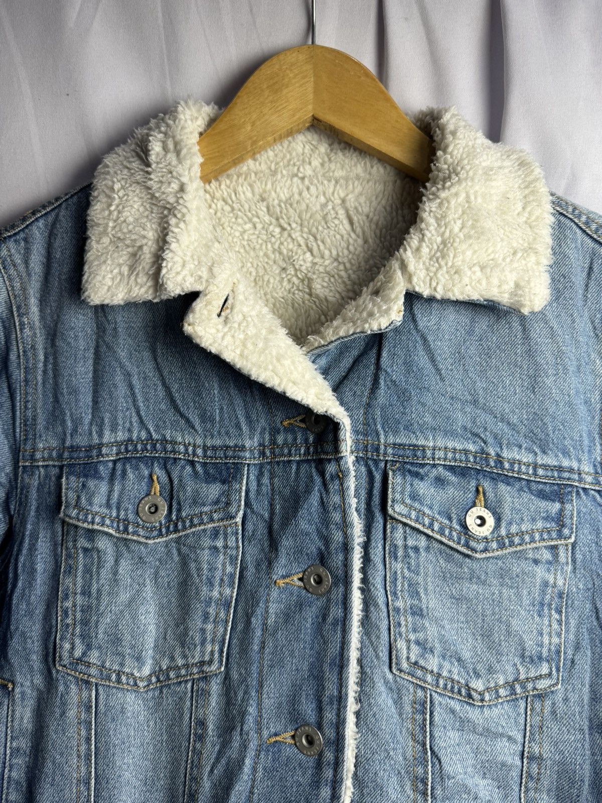 If Six Was Nine × Japanese Brand × Le Grande Bleu (L.G.B.) Japanese GU Denim Sherpa Jacket lgb style Size US M / EU 48-50 / 2 - 3 Thumbnail