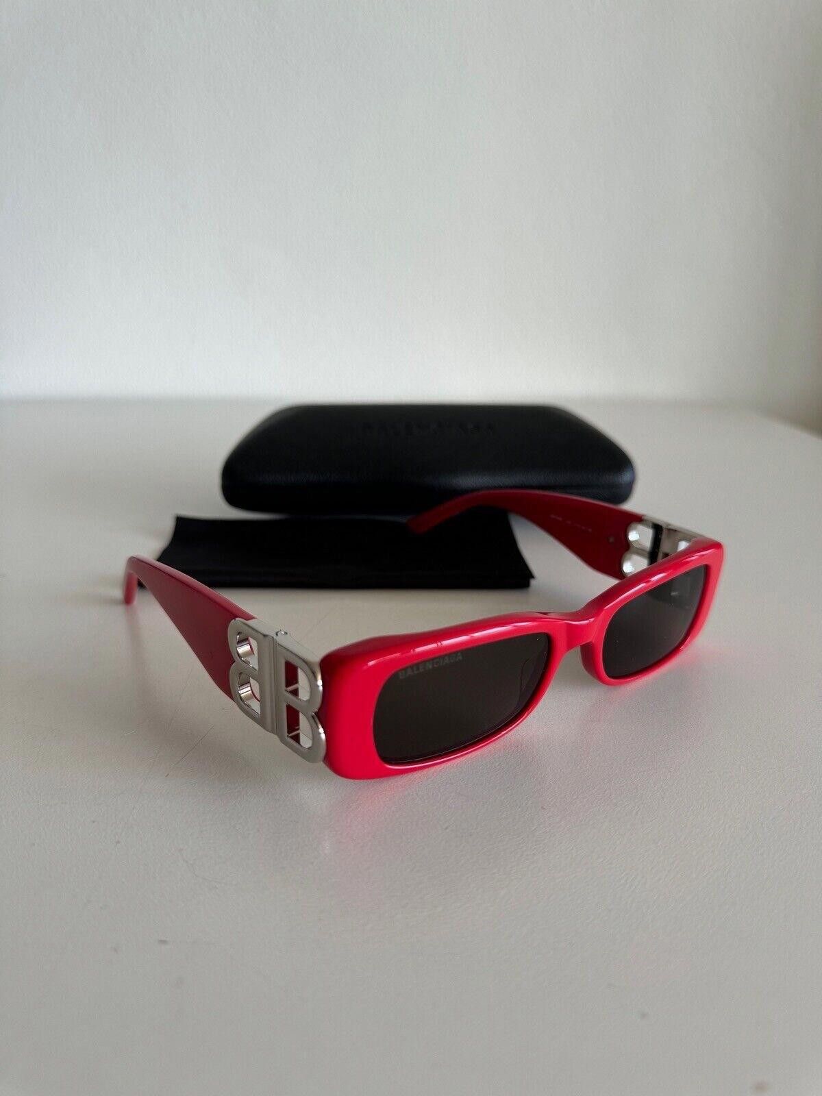 New Balenciaga sunglasses dynasty rectangle BB0096S 015 red