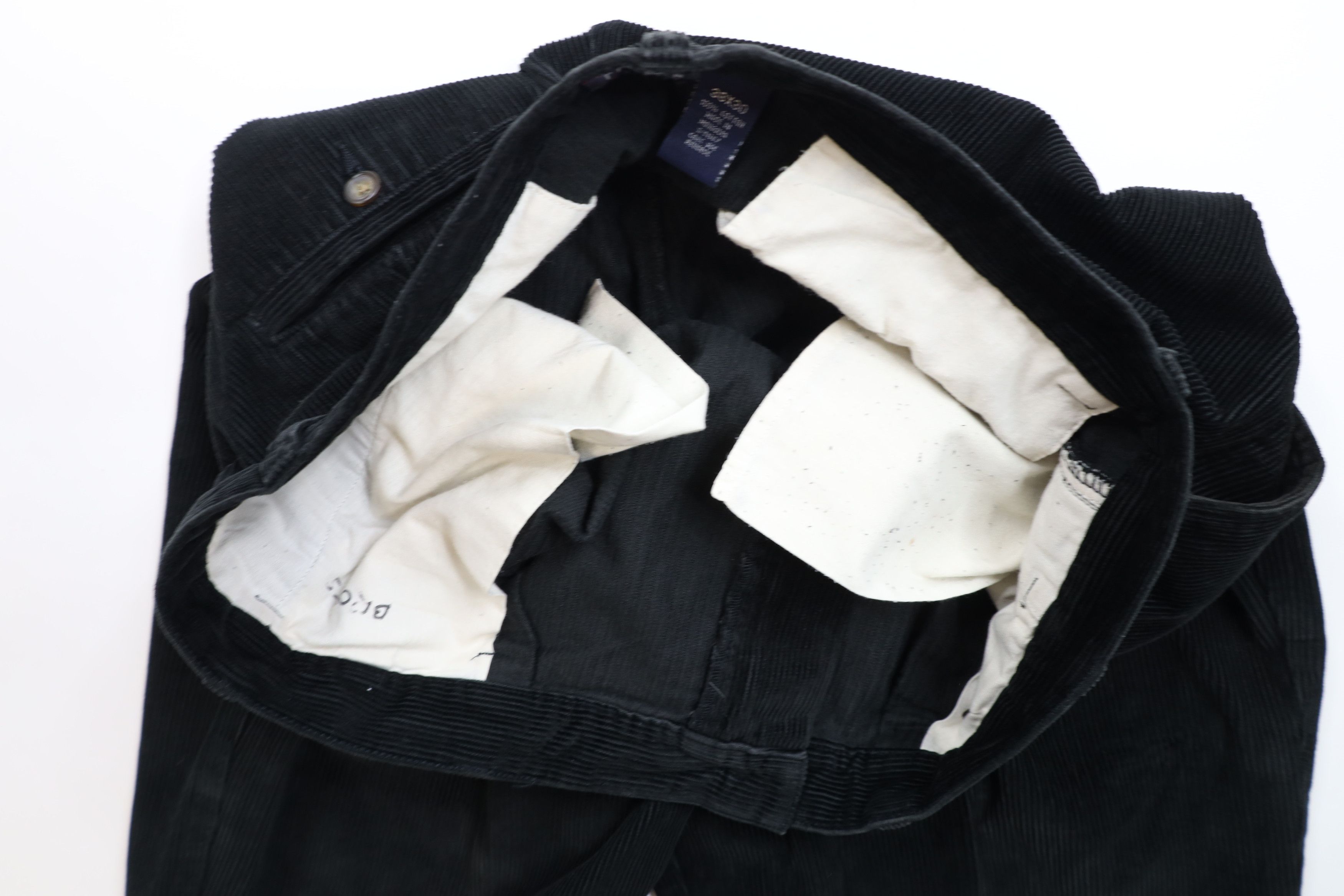 Vintage Vintage 90s Streetwear Cuffed Wide Leg Corduroy Pants Black Size US 38 / EU 54 - 9 Thumbnail