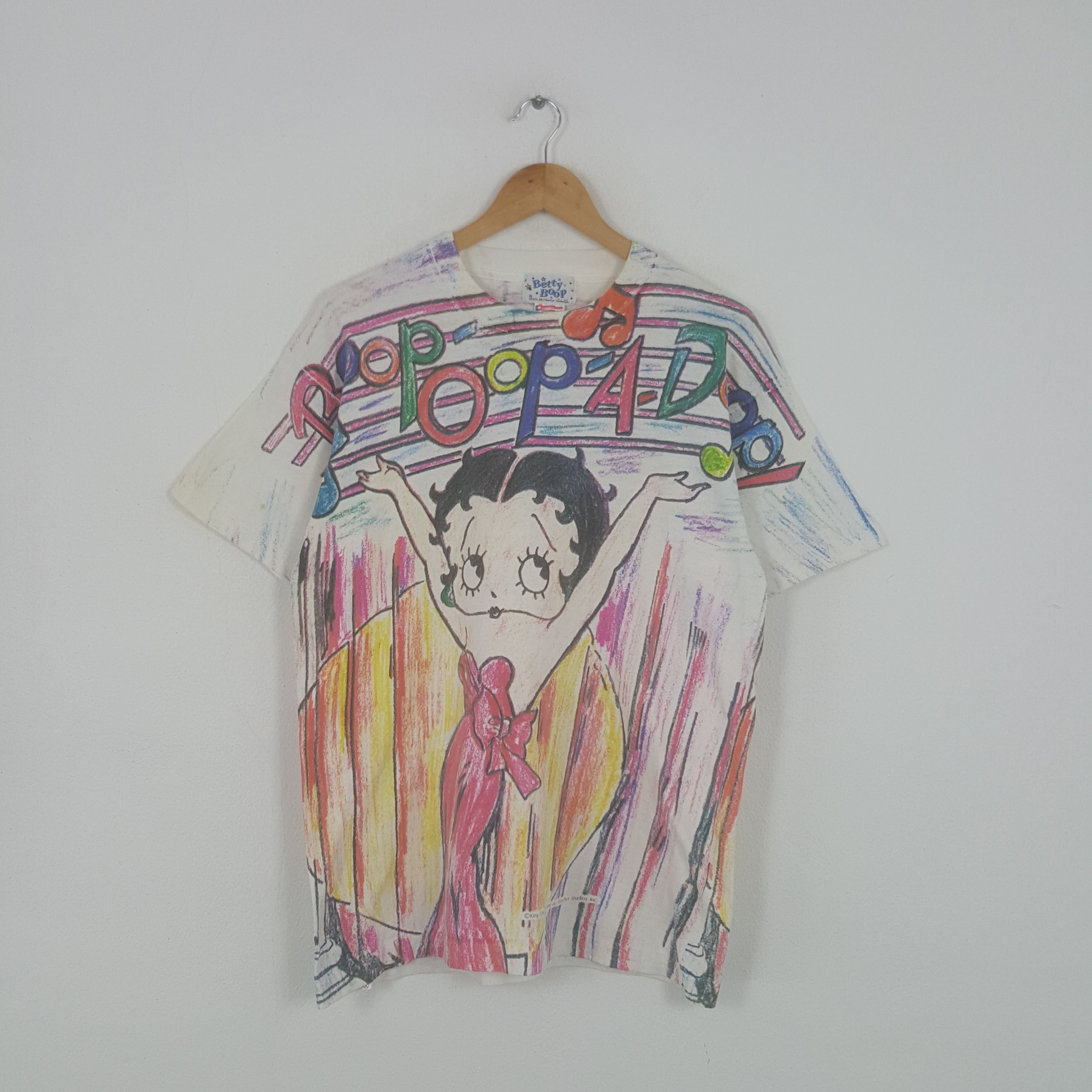 Anime × Cartoon Network × Vintage Vintage 90's Betty Boop American Cartoon Full Print Tshirt Size US M / EU 48-50 / 2 - 1 Thumbnail