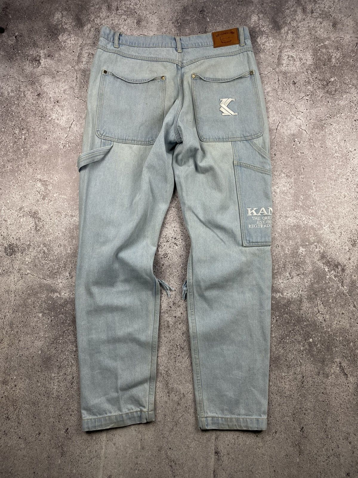 Karl Kani Vintage Karl Kani pants Faded denim thrashed distressed Size US 32 / EU 48 - 10 Thumbnail