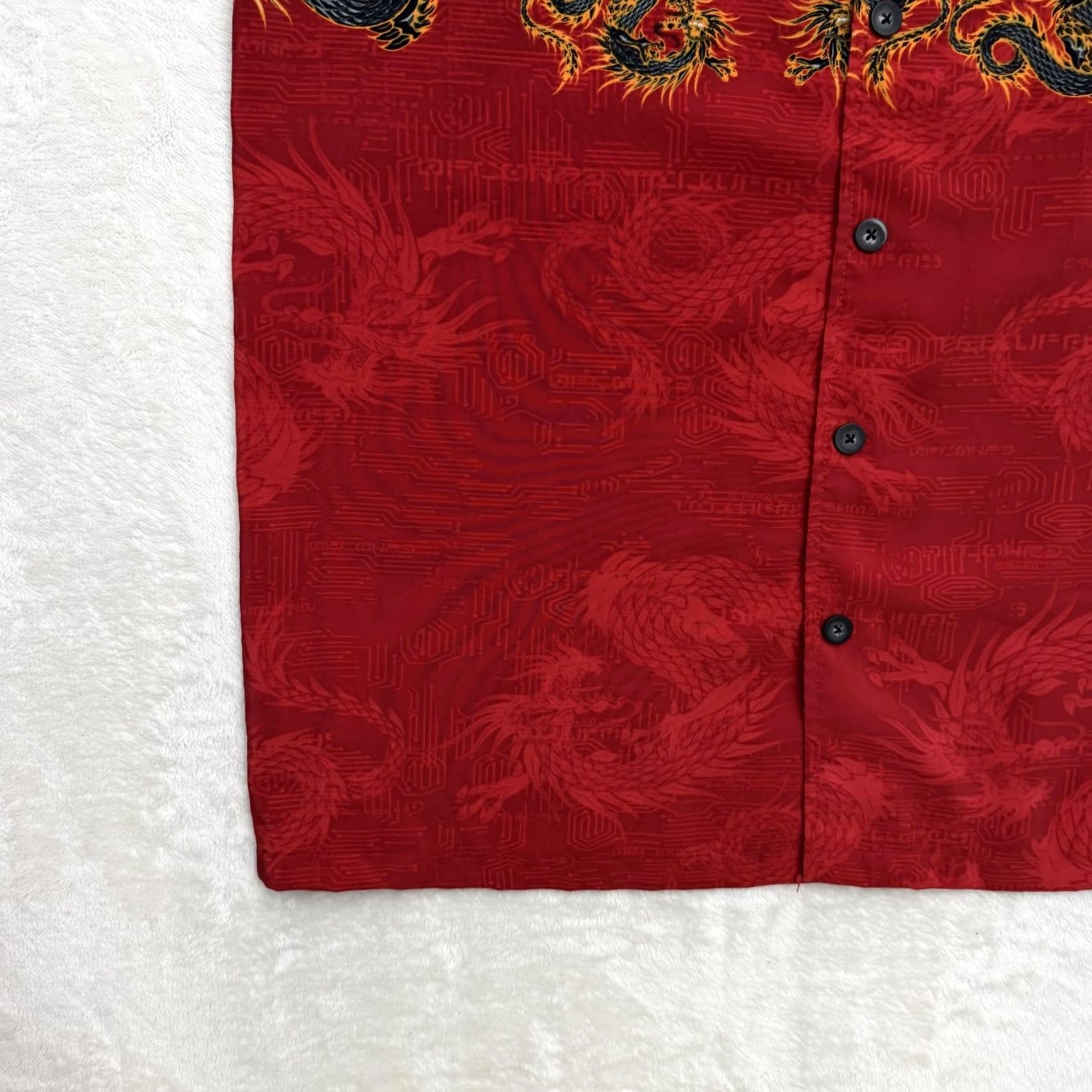 Vintage VINTAGE G-TWO Shirt Mens Large Red Dragon Flame Button Up Korea AOP Surf Size US L / EU 52-54 / 3 - 6 Thumbnail