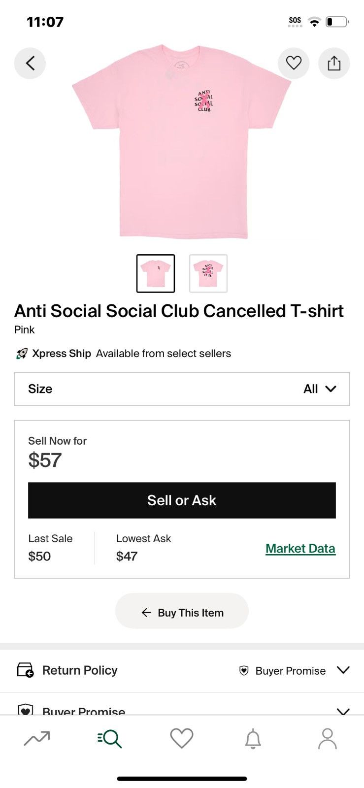 Anti Social Social Club -SHIPS NOW✅- ASSC canceled tee Size US XL / EU 56 / 4 - 3 Thumbnail