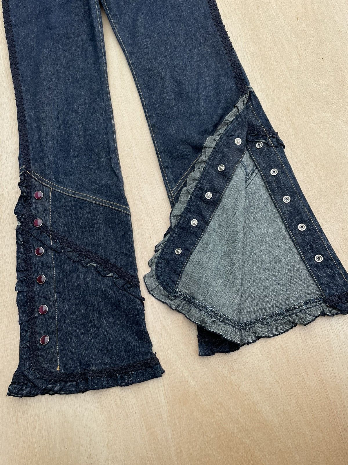 Hysteric Glamour × If Six Was Nine × Japanese Brand Pink House Flare Jeans Gothic Boot Cut Size 28" / US 6 / IT 42 - 7 Thumbnail