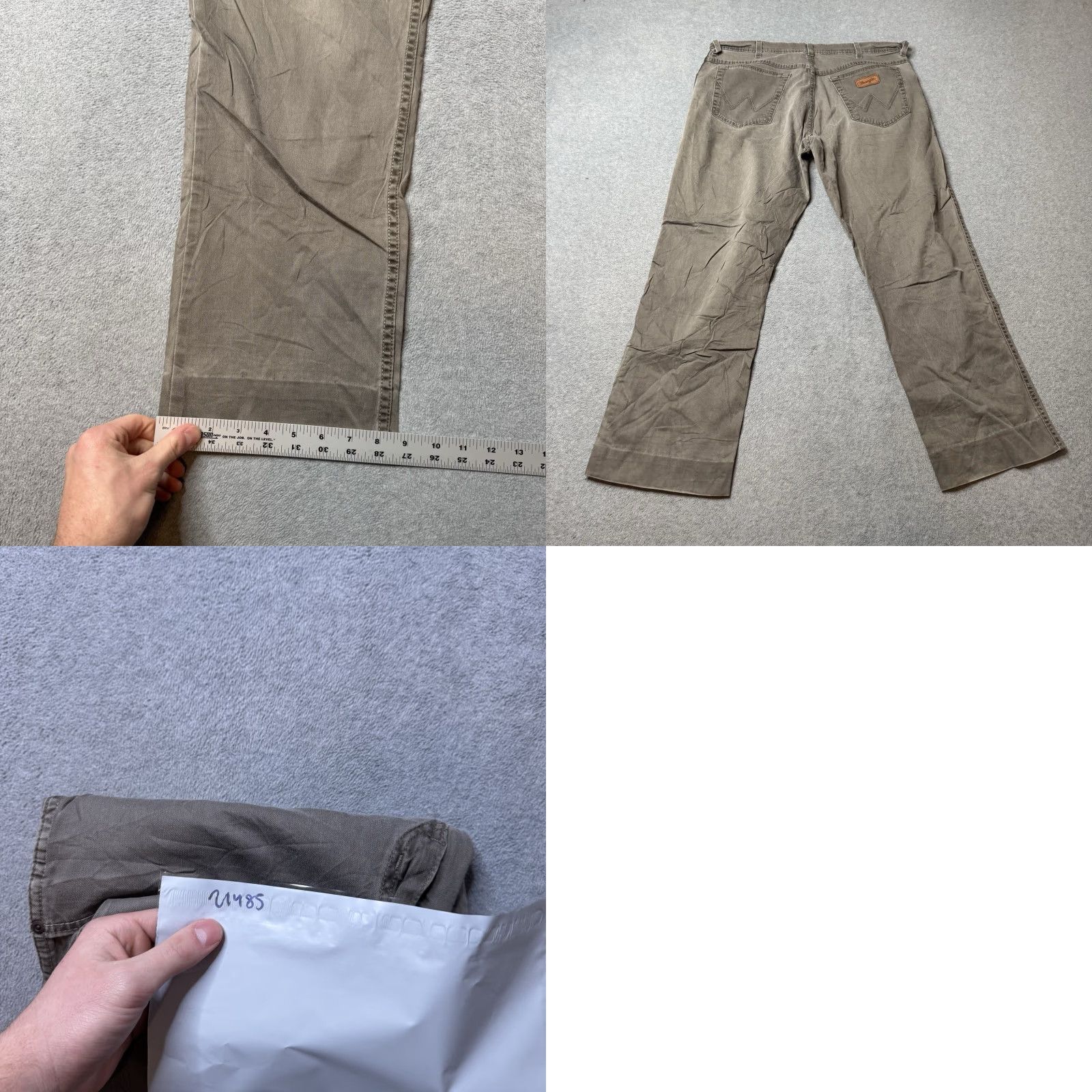 Wrangler Jeans Mens 36x36 Gray Denim Relaxed Straight 5-Pocket Inseam 29 Genuine Wrangler Retro Bootcut Western Shirt?