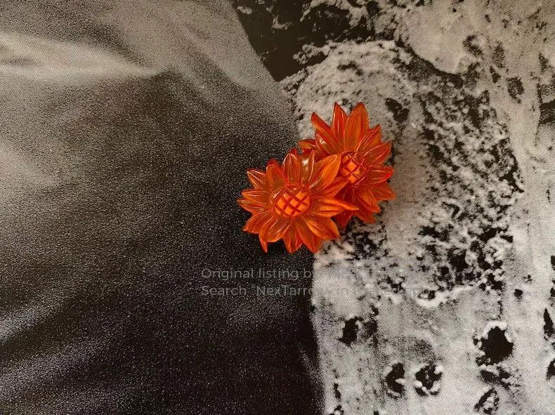 Vintage 1980s Kenzo Gerbera Brooch & Earclip Set. Size ONE SIZE - 5 Thumbnail