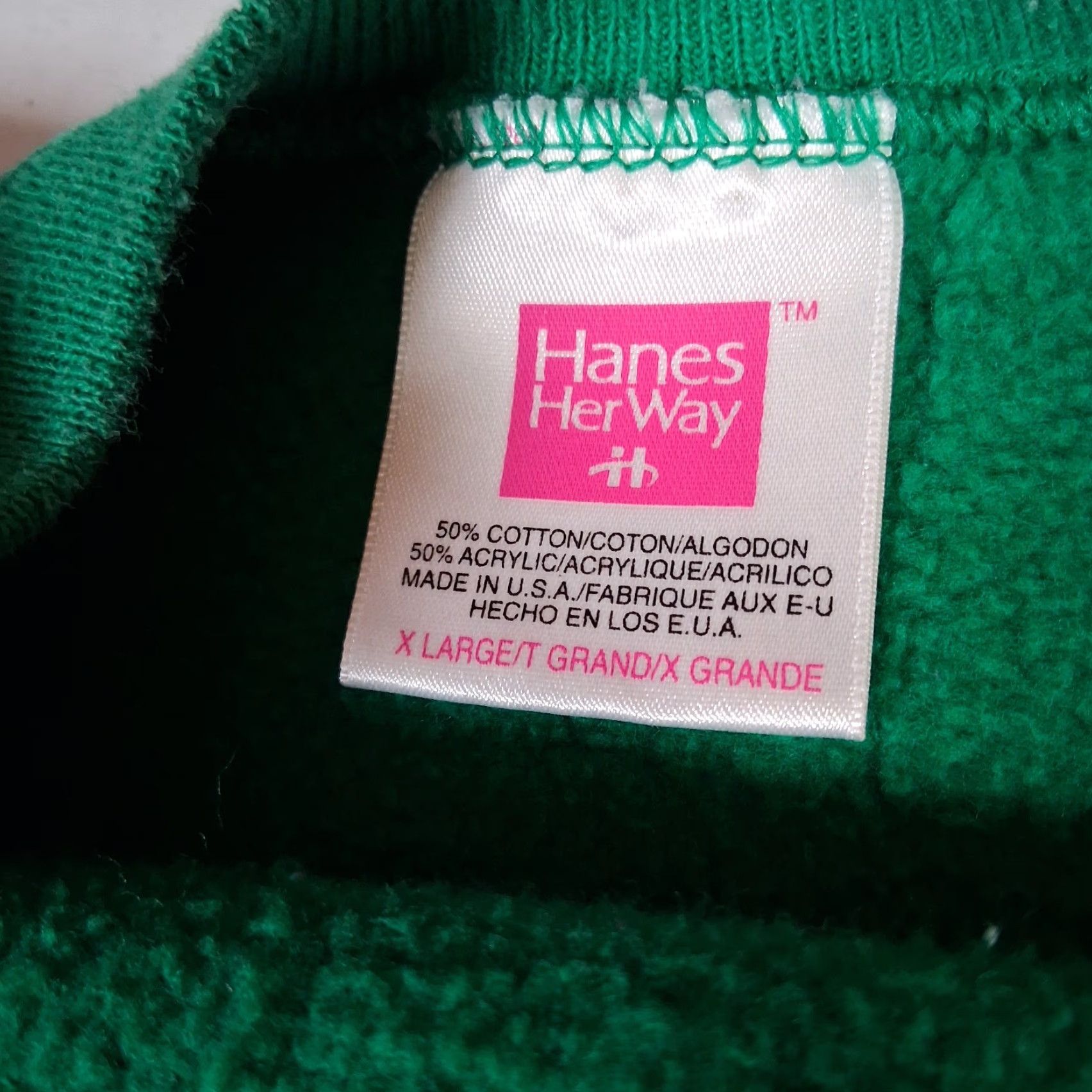 Vintage VINTAGE Hanes Her Way Sweatshirt Shirt Green Raglan Crew Neck XL Grannycore Teddy Bear Plaid Holiday Christmas 80s 90s Mens Womens Girls Boys Size XL / US 12-14 / IT 48-50 - 4 Thumbnail