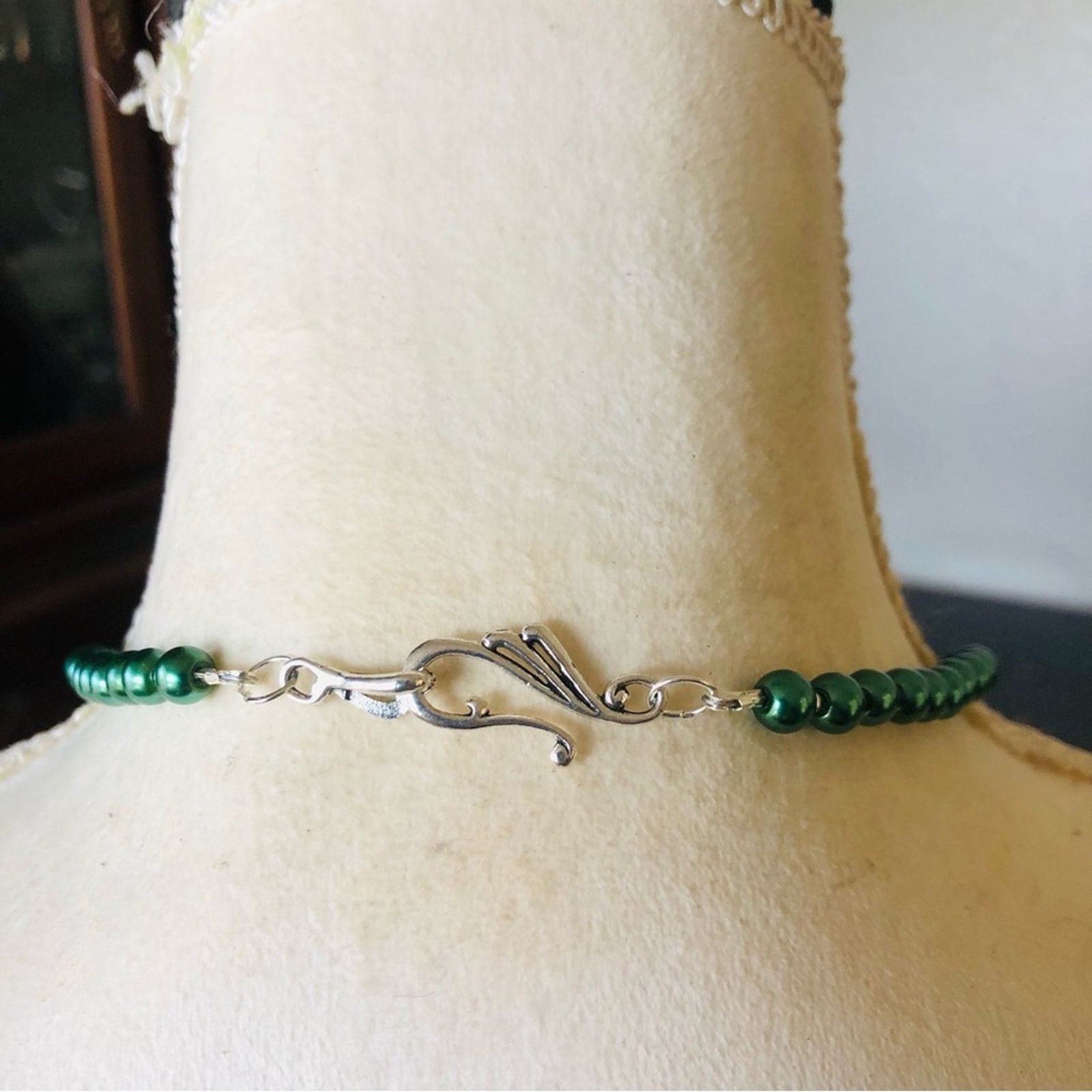 Handmade Handcrafted repurpose animal print stone Pearl necklace Size ONE SIZE - 7 Thumbnail