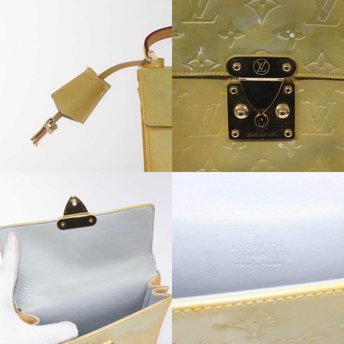 Louis Vuitton LOUIS VUITTON Monogram Vernis Spring Street Hand Bag Gris Size ONE SIZE - 11 Thumbnail