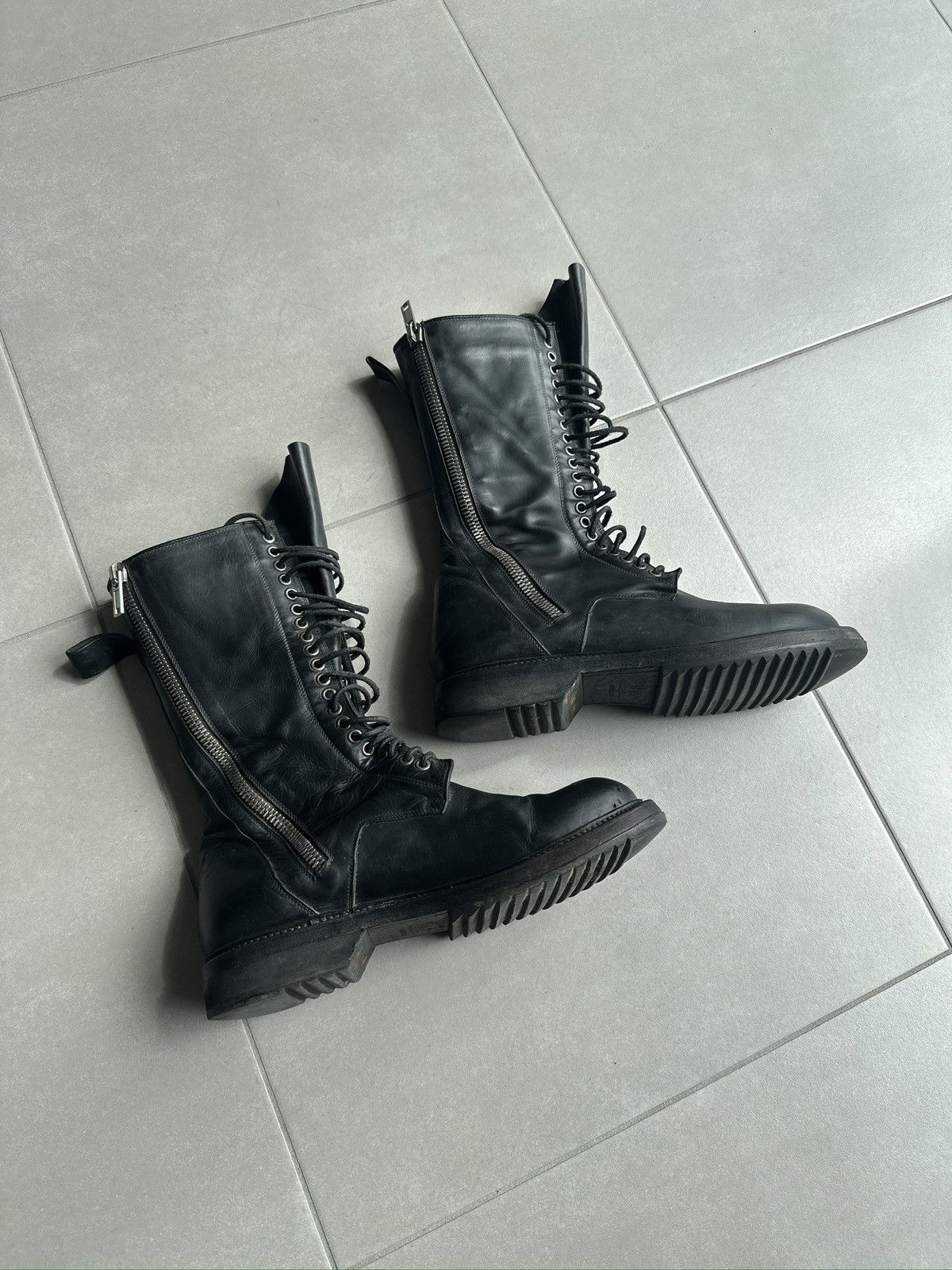 Rick Owens Rick Owens AW16 “Mastodon” high combat boots Size US 9 / EU 42 - 2 Thumbnail