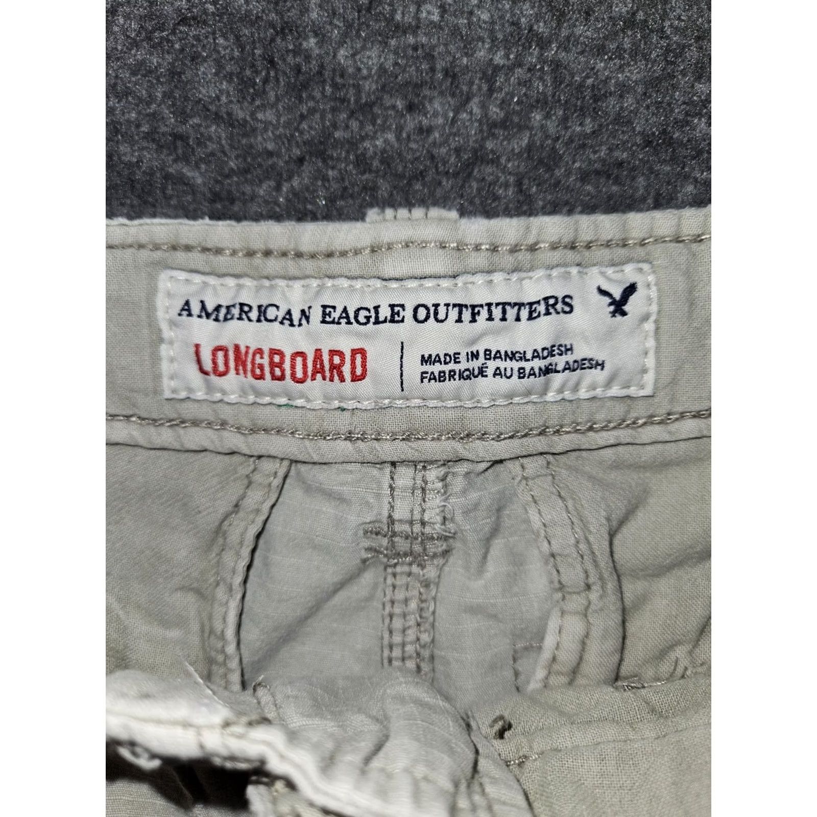 American Eagle Outfitters Vintage American Eagle Longboard Cargo shorts Mens 36 Beige Rip Stop Casual Workwear Size US 36 / EU 52 - 2 Thumbnail