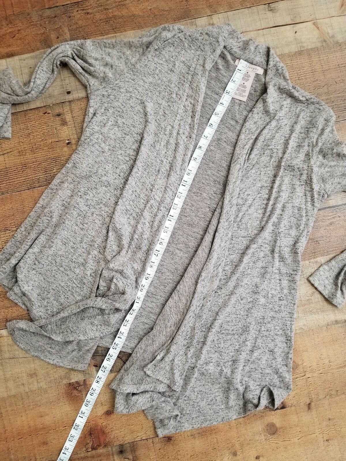 Designer Philosophy Sweater Medium Heathered Beige Open Front Size M / US 6-8 / IT 42-44 - 5 Thumbnail