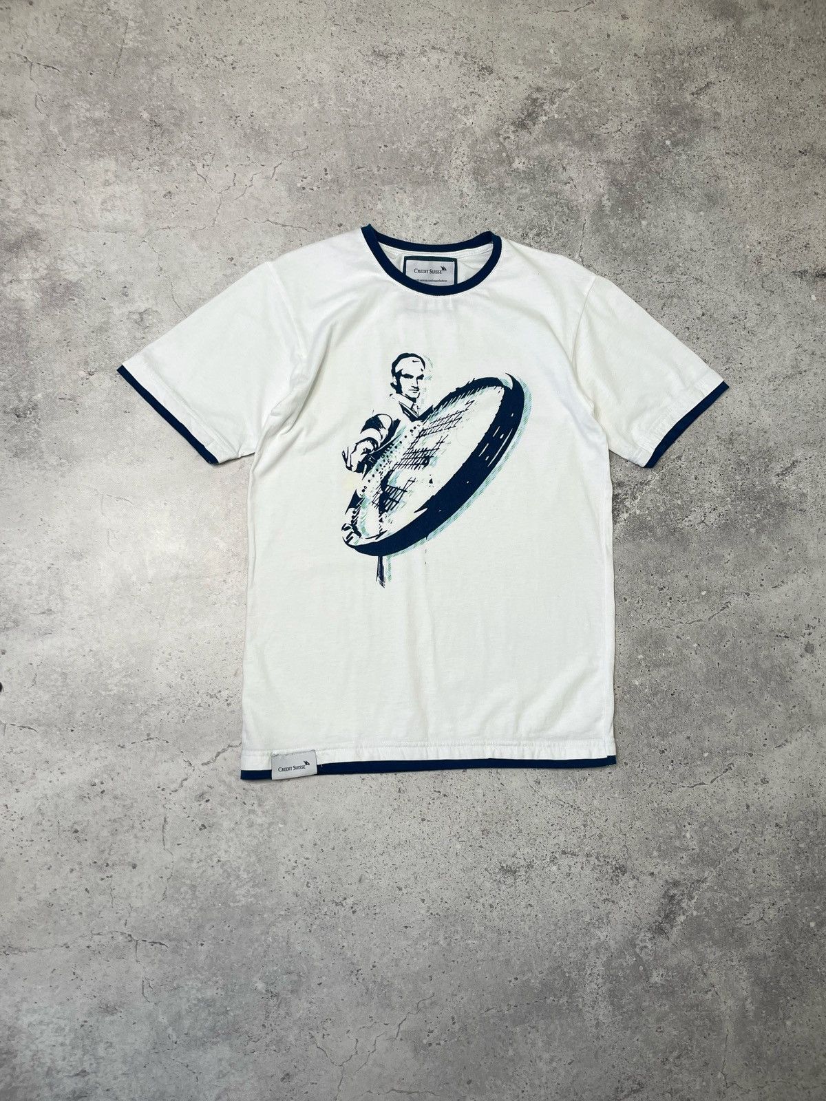 Nike RF Roger Federer Credit Suisse Tennis White T-shirt Men’s Size US M / EU 48-50 / 2 - 1 Thumbnail