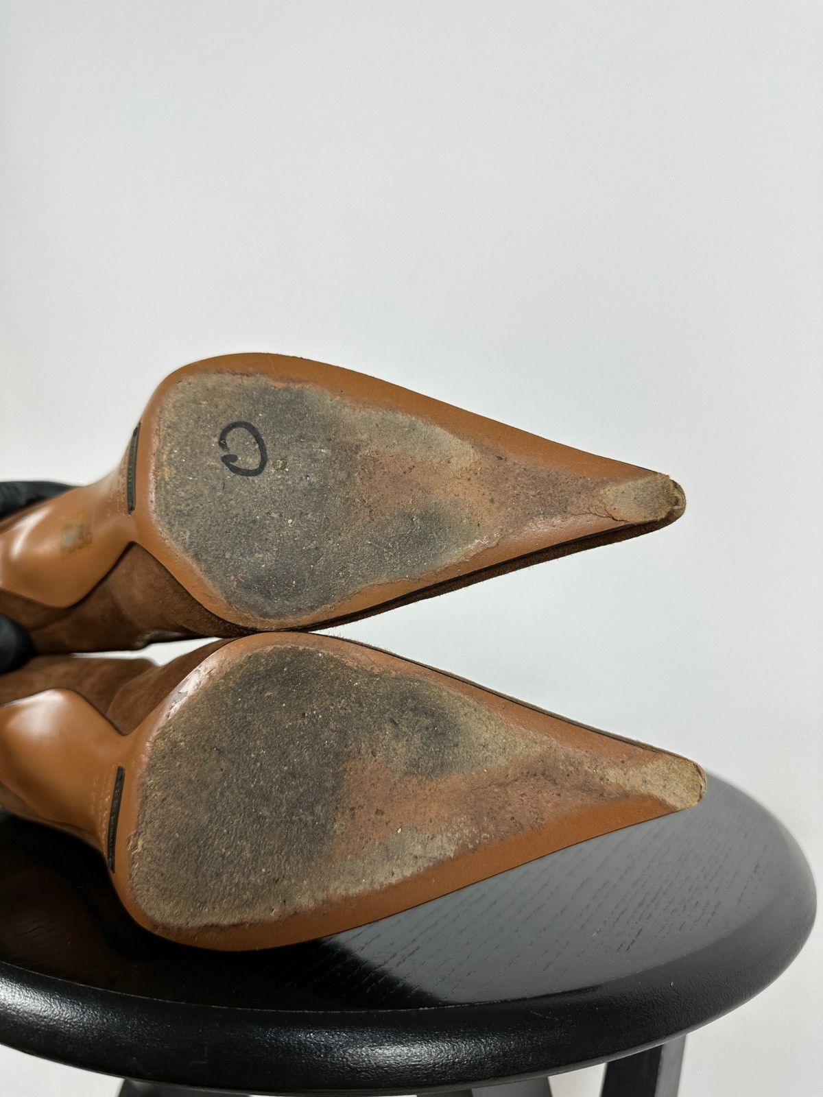 Dolce & Gabbana Vintage Dolce&Gabbana Suede Brown Heels Size US 7.5 / IT 37.5 - 20 Thumbnail