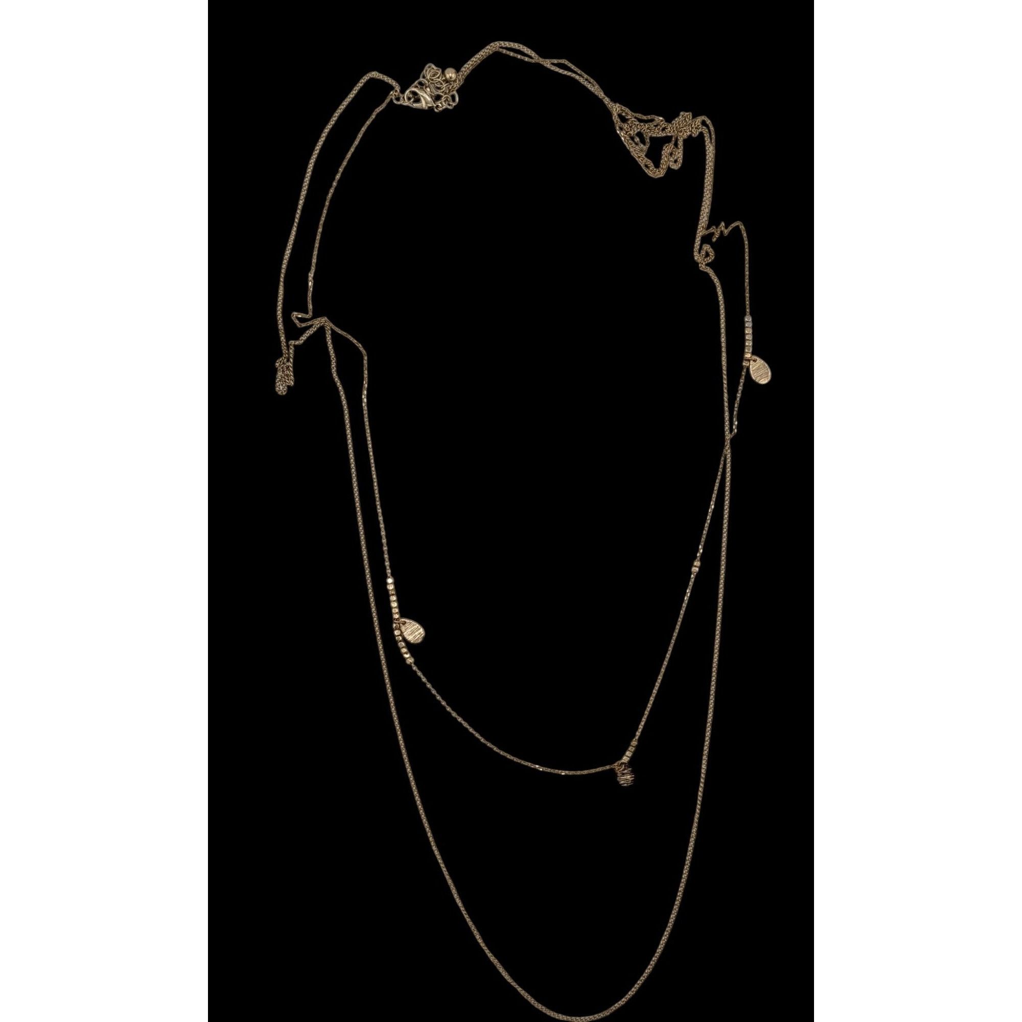 Other Dainty Gold Tone Layered Chain Necklace With Charms Size ONE SIZE - 2 Thumbnail
