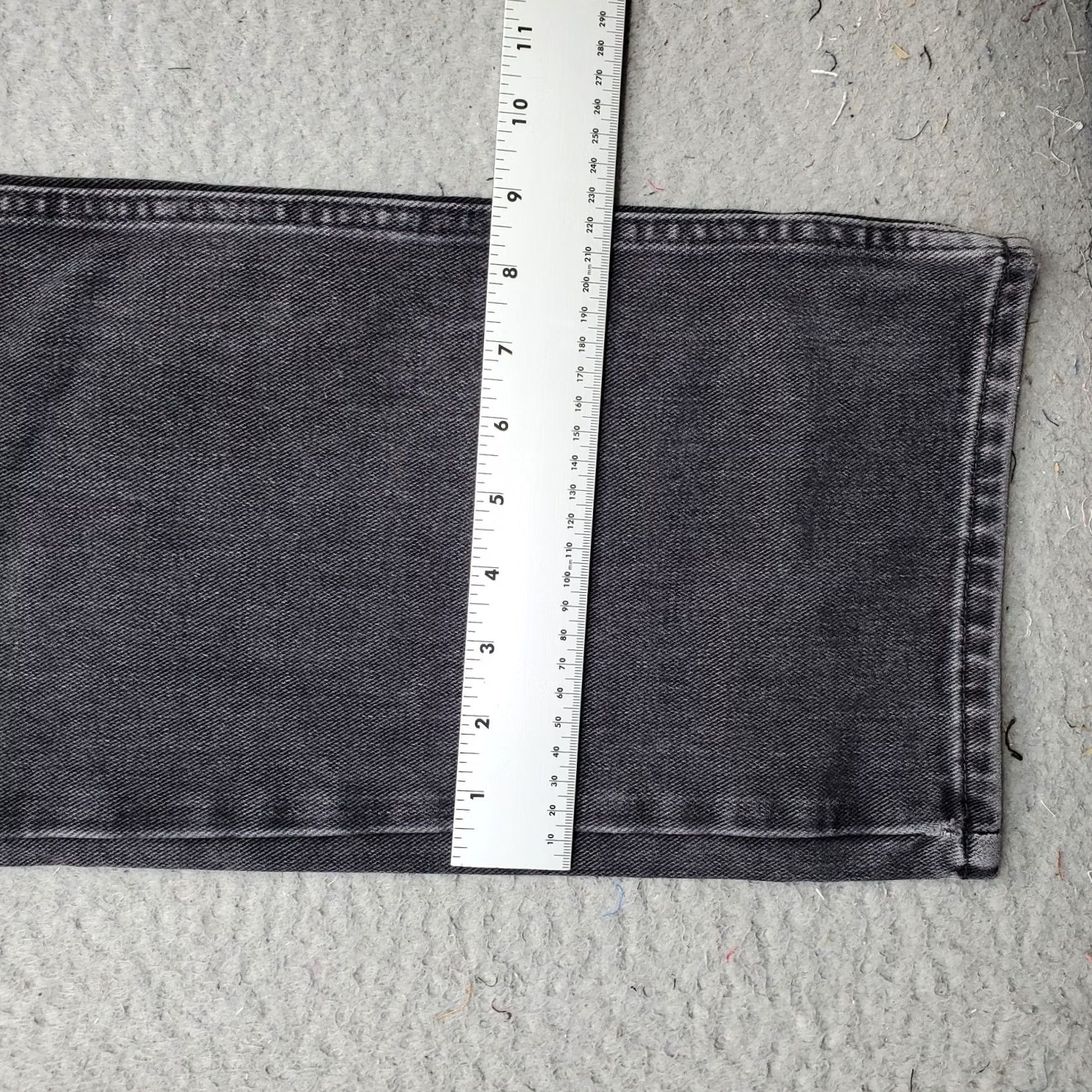 Topshop Topshop Jeans Womens 6 Gray Denim Dark Wash Regular Straight Leg Button Fly Jeans Size 28" / US 6 / IT 42 - 5 Thumbnail