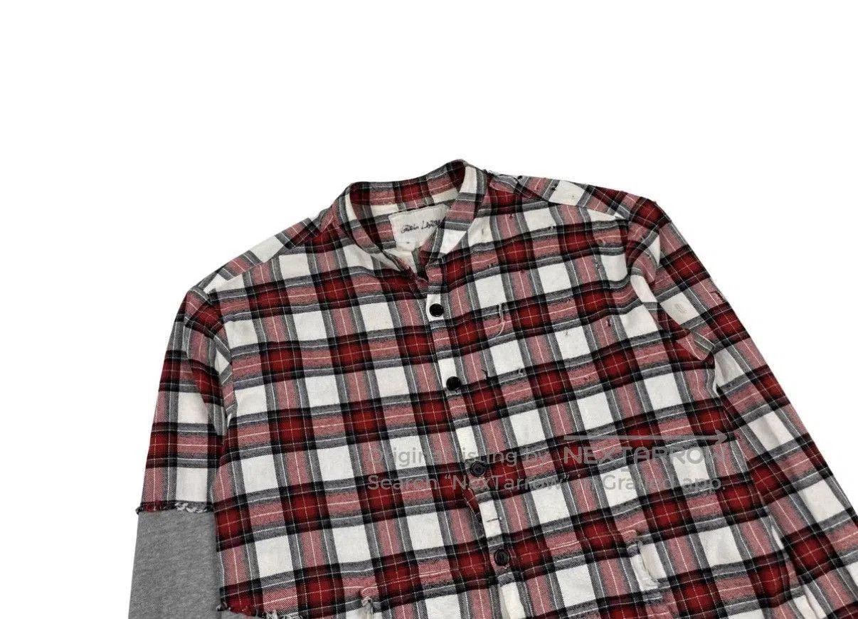 Greg Lauren Red Plaid Patchwork Long Sleeve Button Up. Size US M / EU 48-50 / 2 - 3 Thumbnail