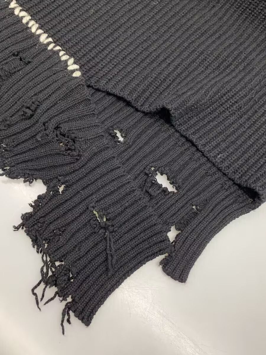 Y's for Men × Yohji Yamamoto Distressed Contrast Stitch Ribbed Knit Sweater Size US M / EU 48-50 / 2 - 4 Thumbnail