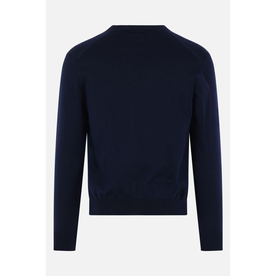 Prada PRADA V-Neck Blue Cotton Sweater New & Authentic (Men's size Size US M / EU 48-50 / 2 - 1 Thumbnail