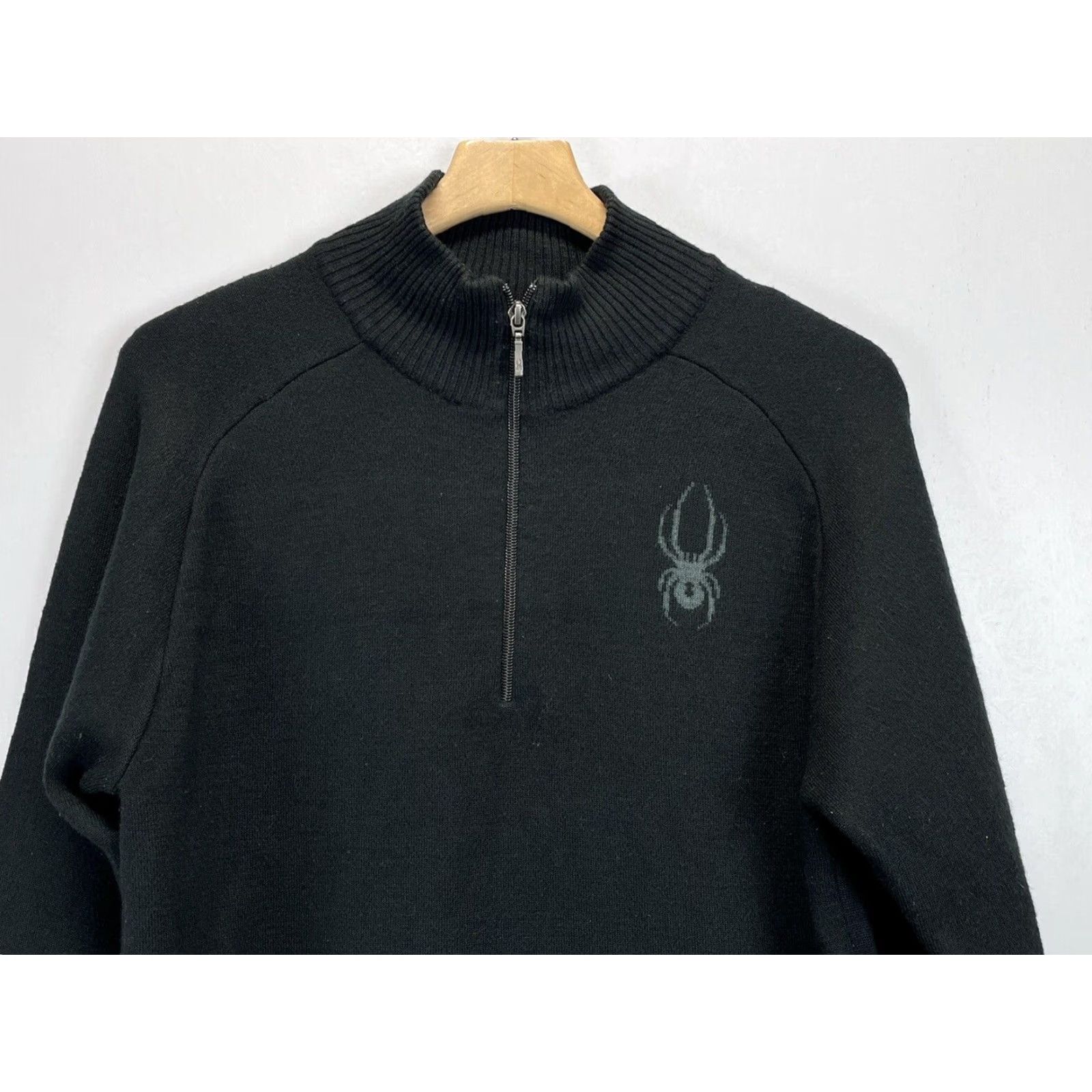 Spyder Spyder Mens Black Wool Blend Knit Sweater Outdoor Ski 1/4 Zip Small Size US S / EU 44-46 / 1 - 3 Thumbnail