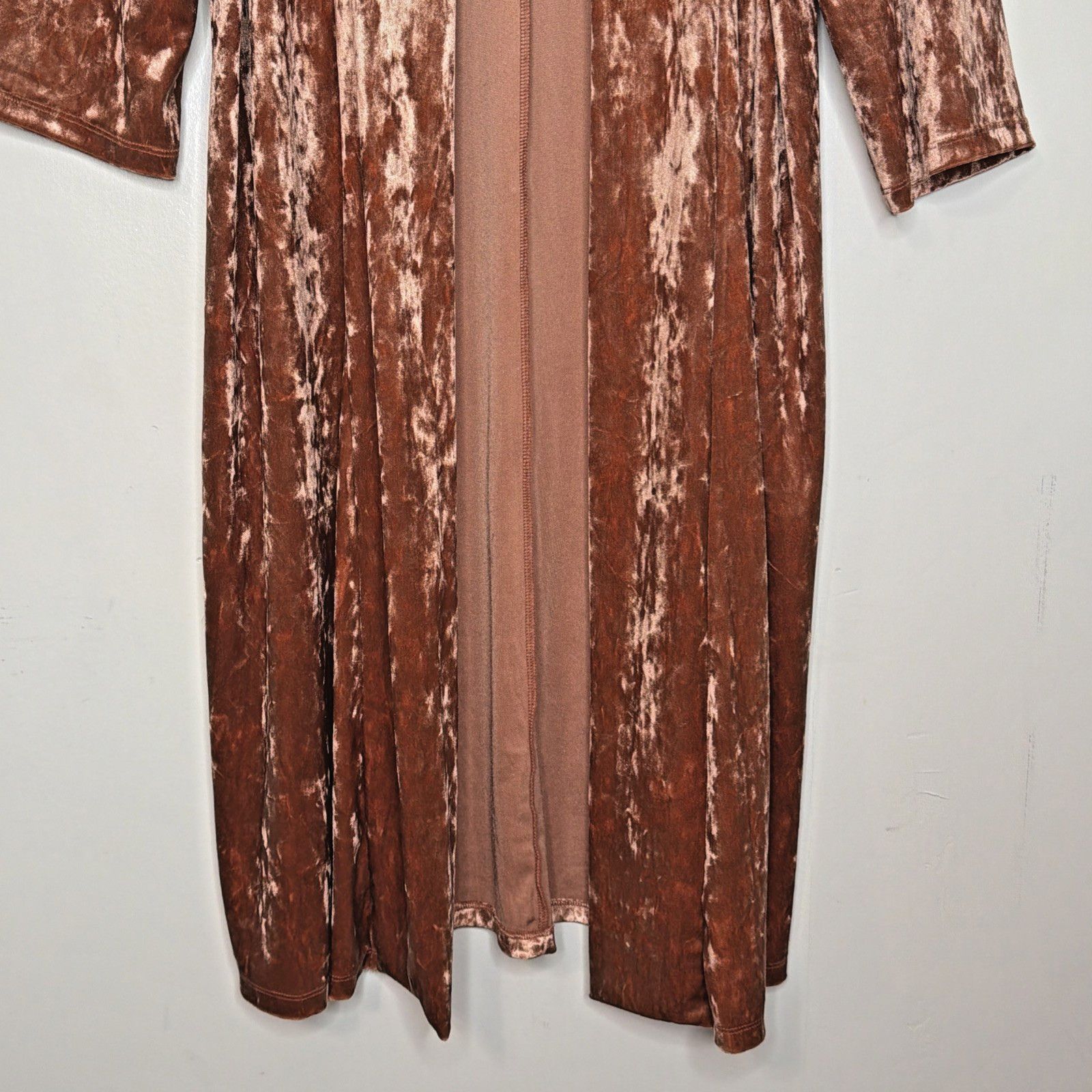 Forever 21 FOREVER 21 size S Crushed Velvet Long CARDI Coatigan Duster Size S / US 4 / IT 40 - 5 Thumbnail