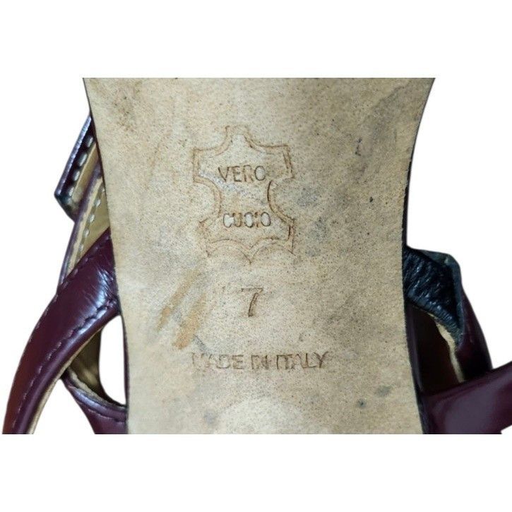 Tory Burch TORY BURCH PENELOPE SANDALS MALBEC LEATHER STRAPPY Size US 7 / IT 37 - 9 Thumbnail