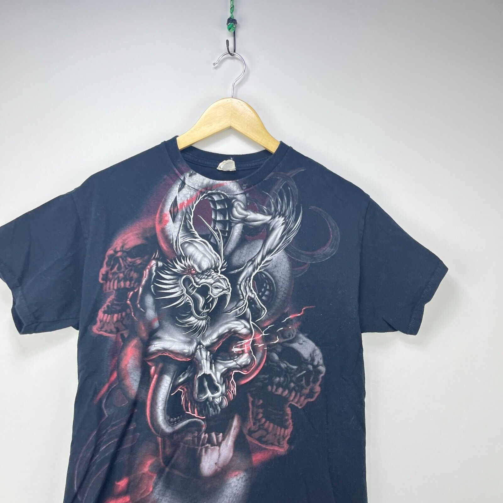 Vintage Vintage Y2K Dragon Skull Skater Goth Affliction JNCO Medium Size US M / EU 48-50 / 2 - 2 Thumbnail