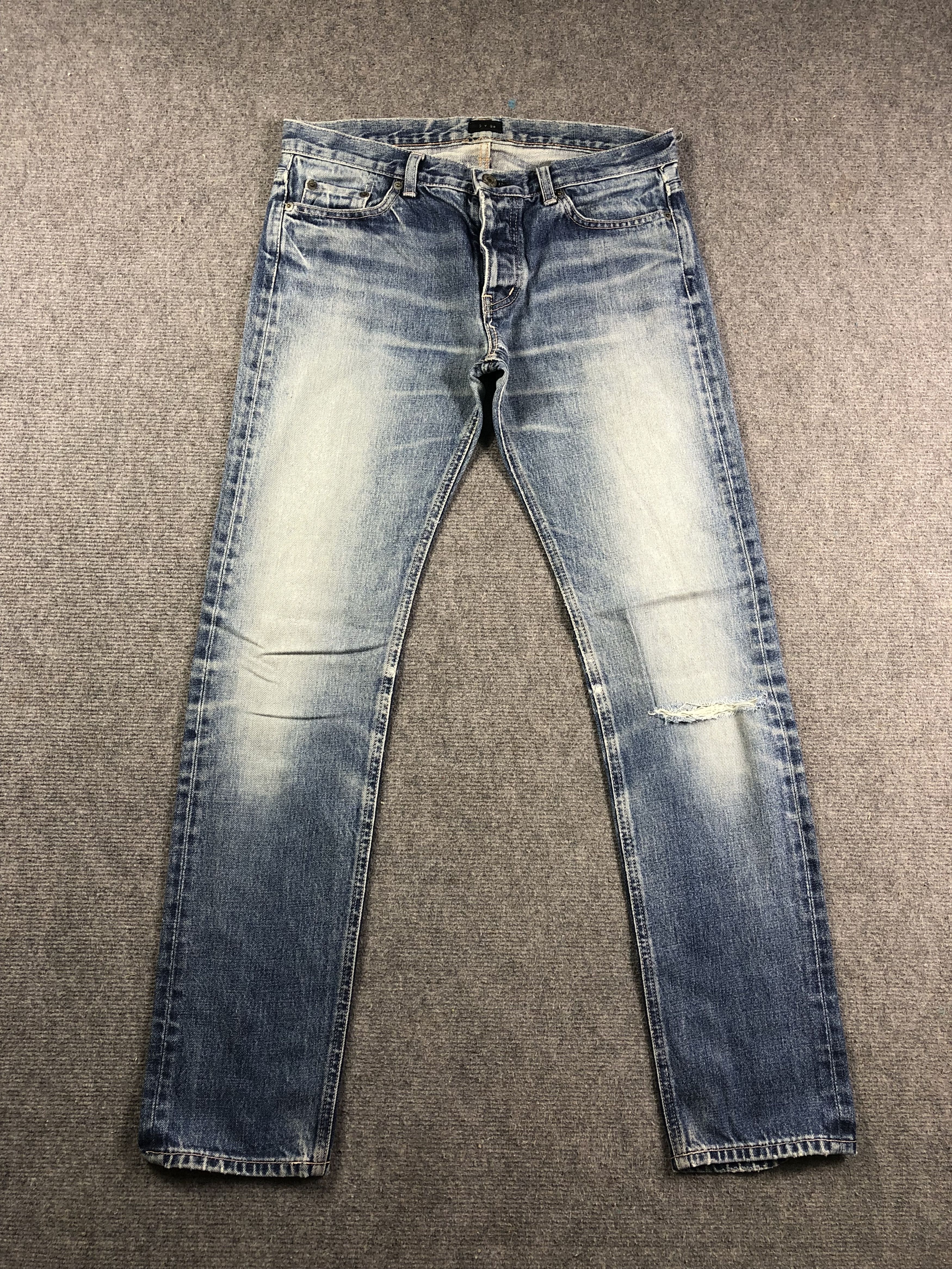 Japanese Brand Wash Blue Domingo Co Ltd Denim Jeans 32x30.5 Size 32" / US 10 / IT 46 - 1 Thumbnail