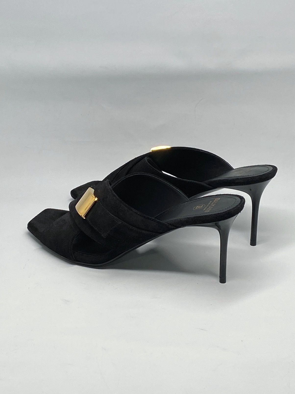 Balmain Balmain Uma Mules In Suede Leather size 37.5 Size US 7.5 / IT 37.5 - 10 Thumbnail