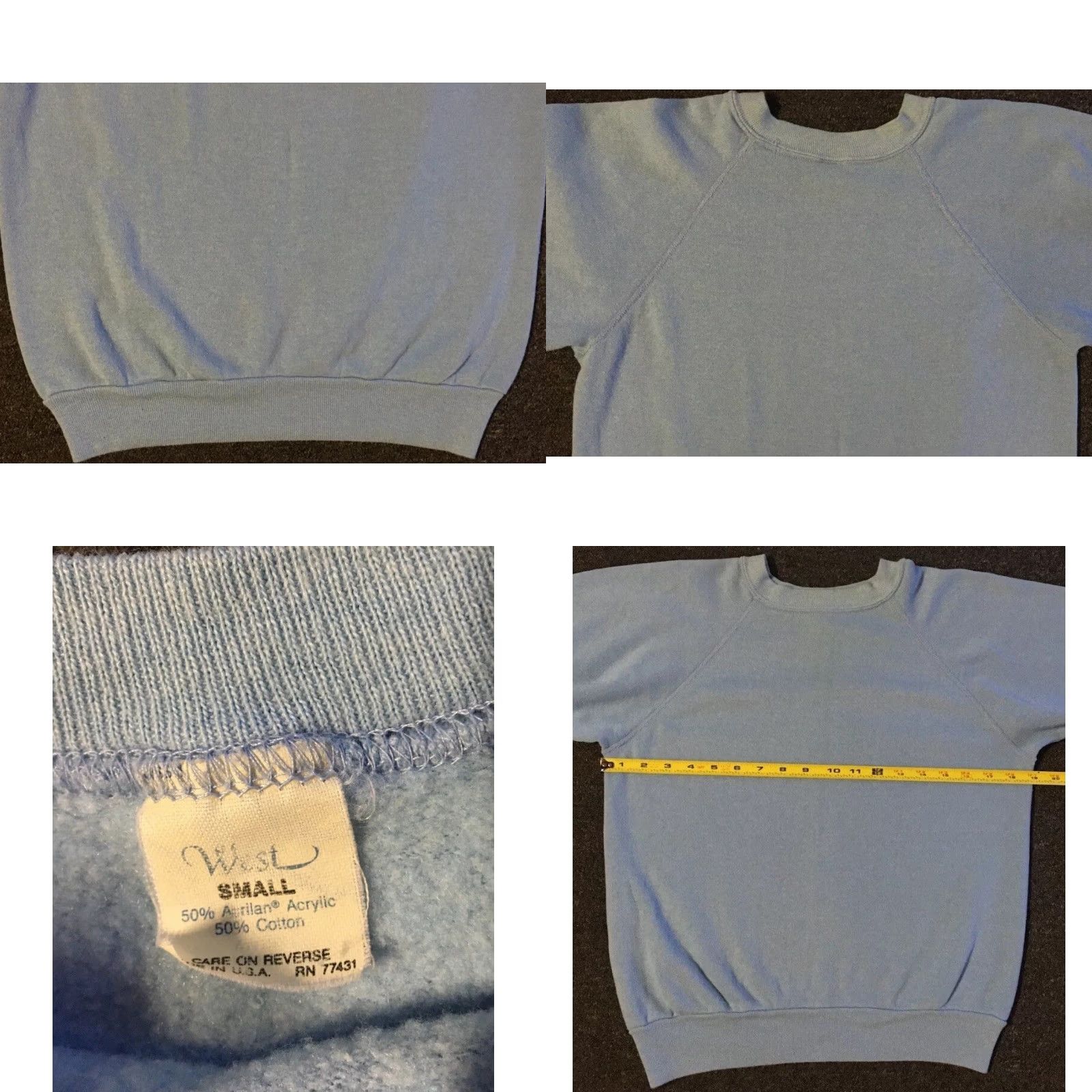 Vintage VINTAGE Military Hoodie XS USA Track Surf Skate Grunge PE Biker Army PFU 70s 80s faded blue pullover shirt? Size US XS / EU 42 / 0 - 8 Thumbnail