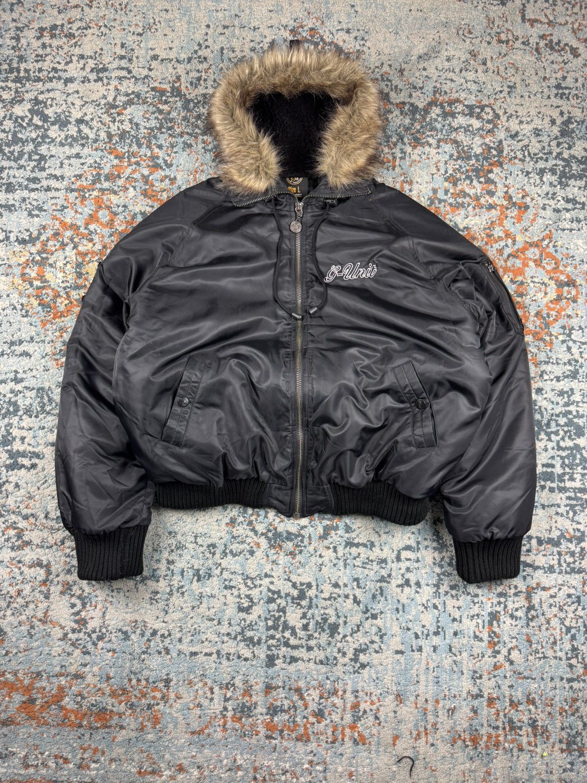 ジャケット・アウター Y2K grunge cargo fur zip flight jacket Y2K grunge cargo fur zip flight jacket