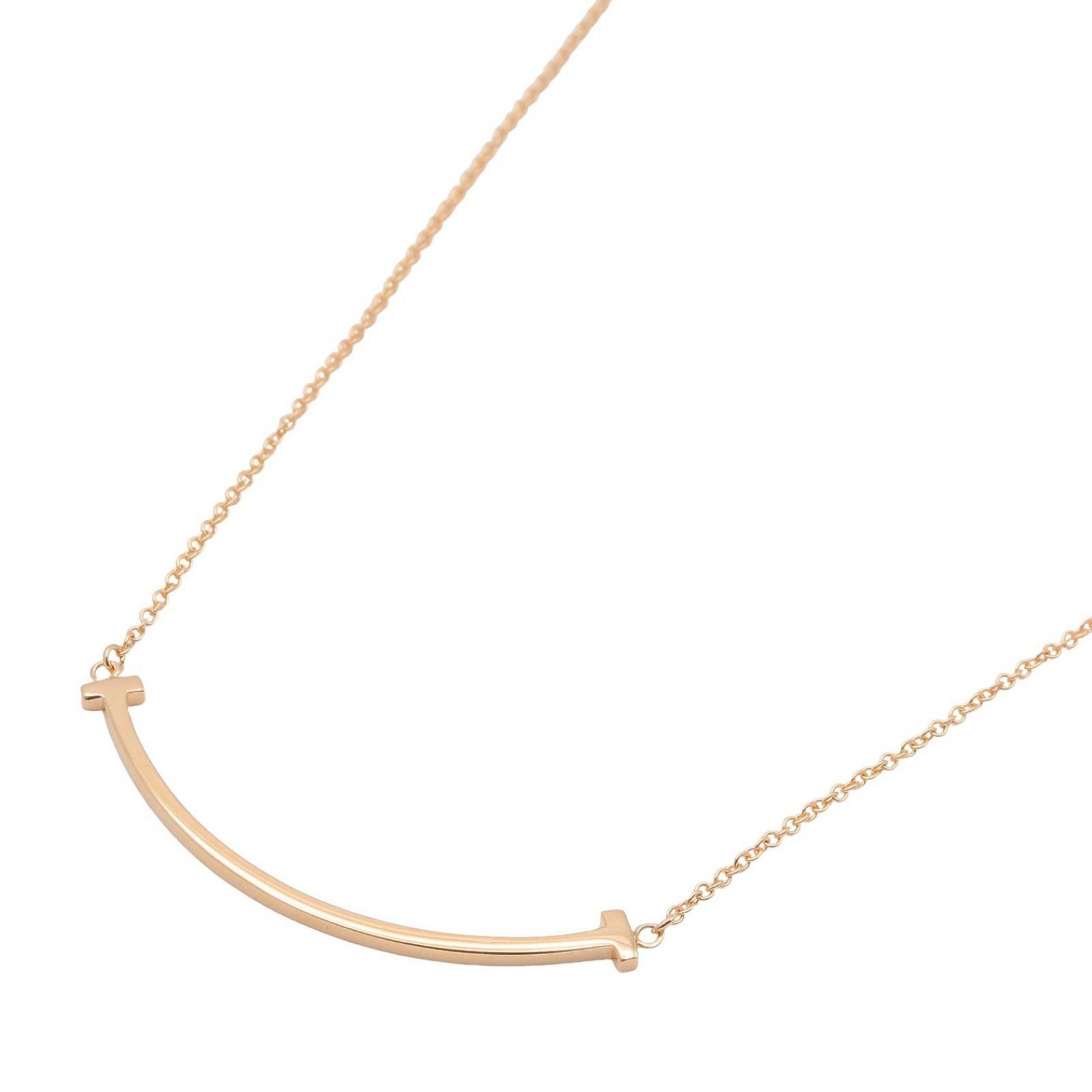 Tiffany & Co. Tiffany & Co. Tiffany & Co. T Smile Au750 Necklace Precious Metal Necklace 60011678 DUTY FREE for USA Size ONE SIZE - 1 Thumbnail