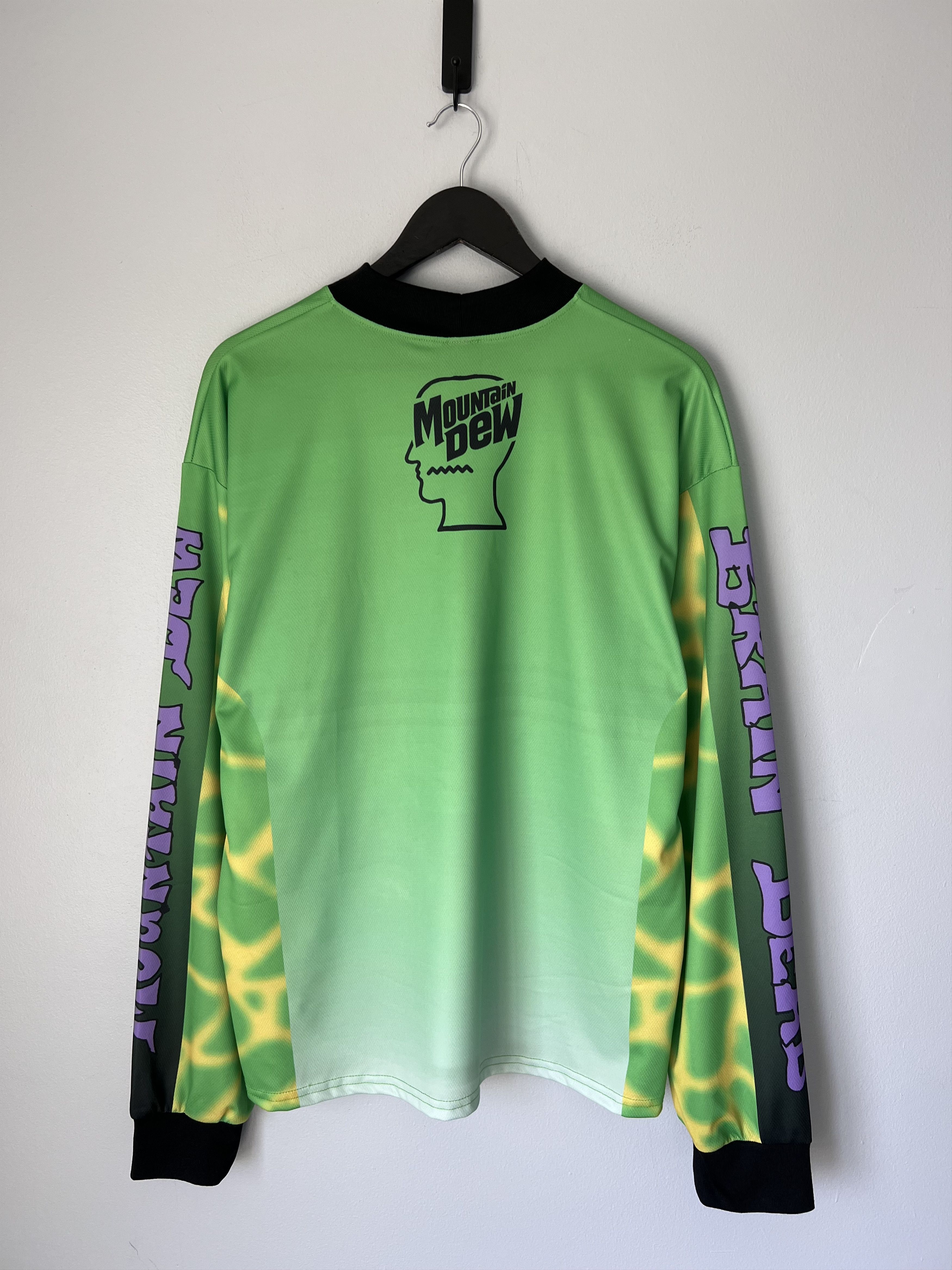 Brain Dead Brain Dead Mountain Dew Psycho Disc Jam Jersey in Green Size US L / EU 52-54 / 3 - 6 Thumbnail
