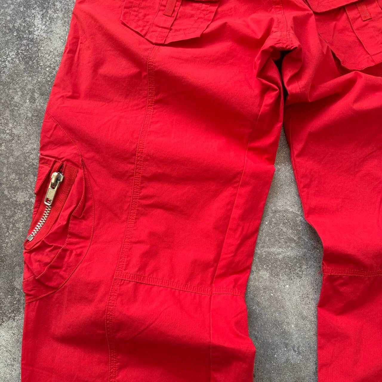 20471120 Japanese Style Vintage Multi pocket Cargo Parachute Pants Size 29" - 7 Thumbnail