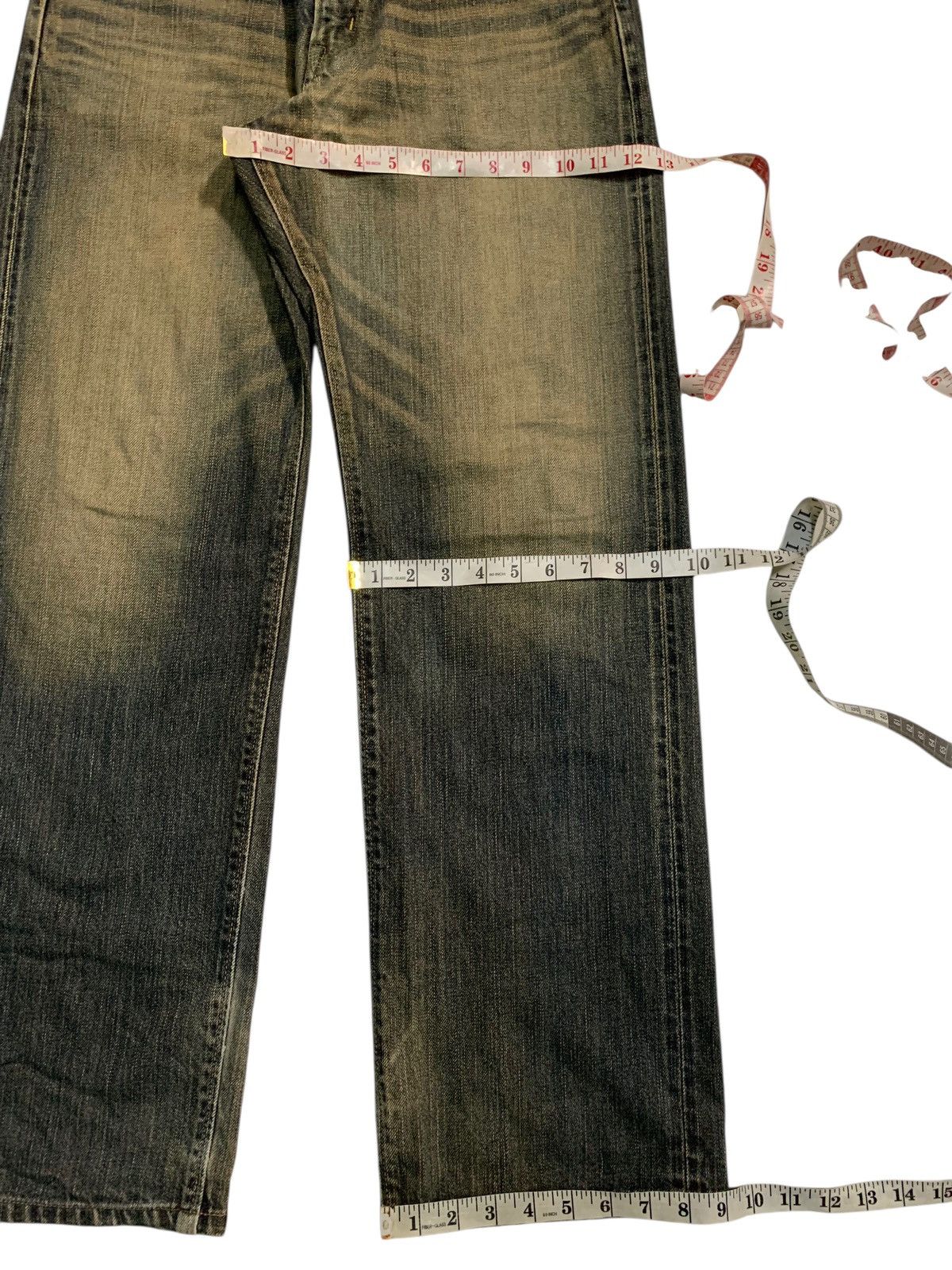 Edwin VINTAGE EDWIN 505z SELVEDGE RUSTY JAPANESE DISTRESSED DENIM Size US 31 - 20 Thumbnail