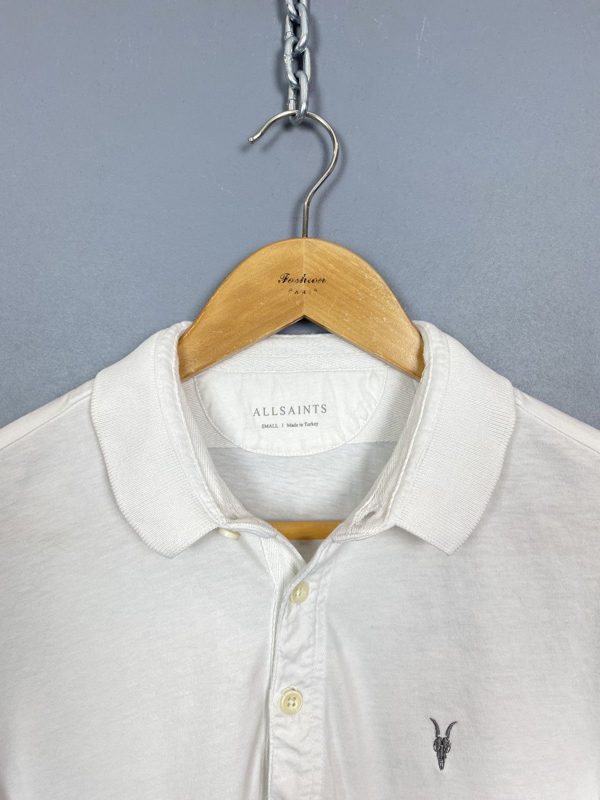 Allsaints Allsaints Bramford LS Polo Shirt Long Sleeve Size S White Size US S / EU 44-46 / 1 - 5 Thumbnail