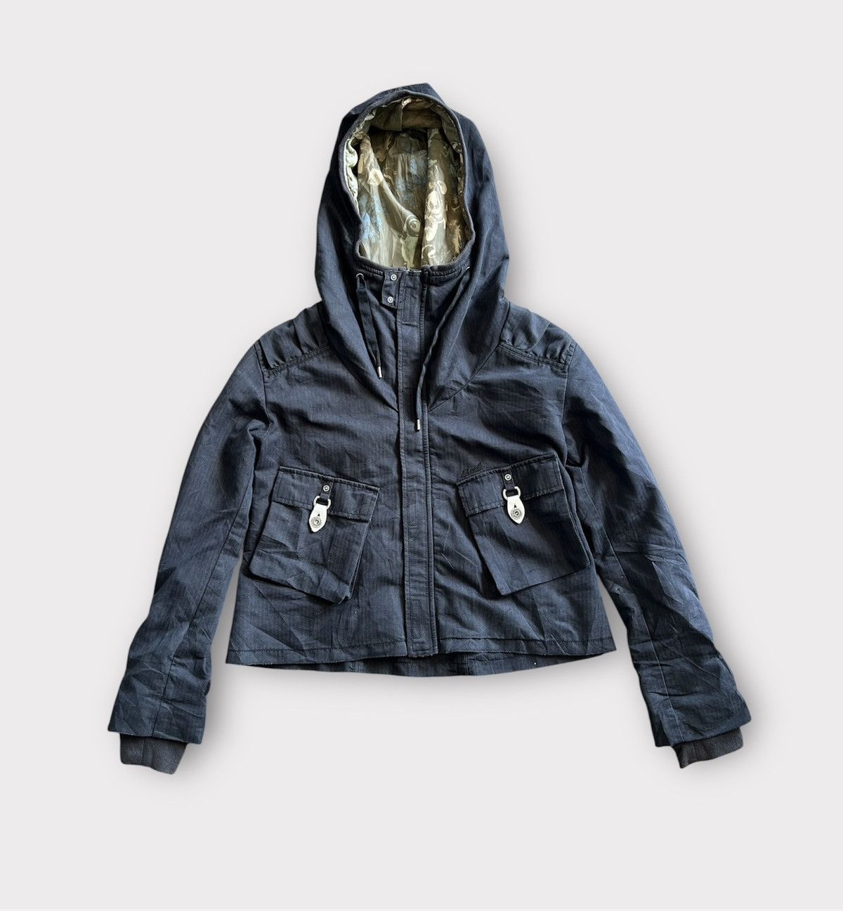Diesel Vintage Diesel Military Cropped Hoodie Jacket Size US S / EU 44-46 / 1 - 1 Thumbnail