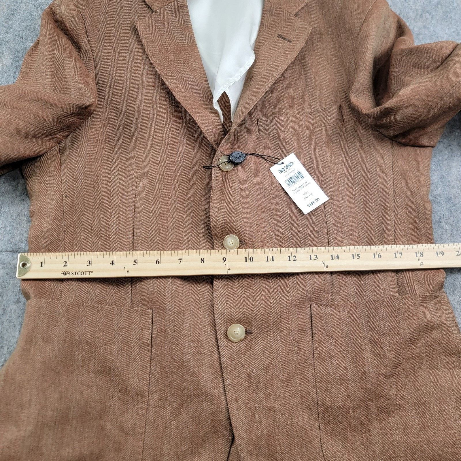 Todd Snyder Birdwell x Todd Snyder Linen Traveler Blazer size 40S Tan Size 40S - 6 Thumbnail