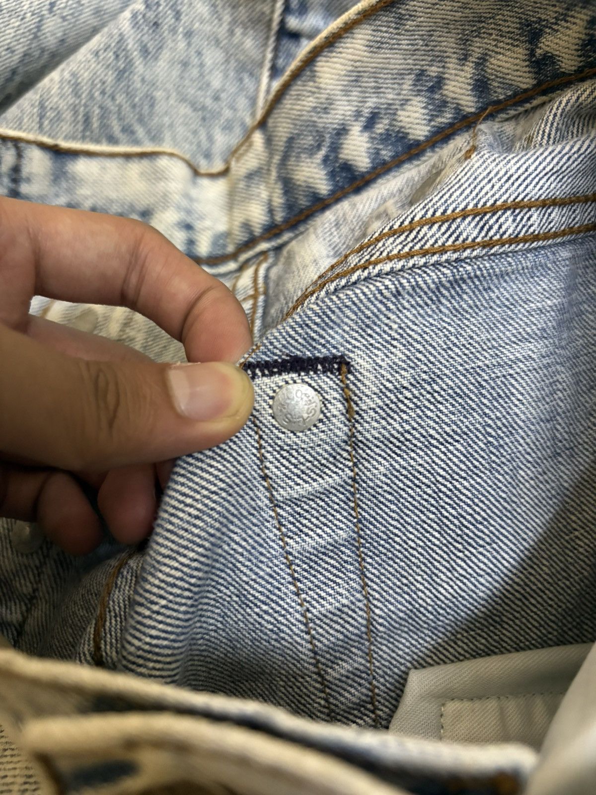 Levi's Vintage 90s Levis 701 XX Big E Back Buckle Selvedge Jeans Size US 30 / EU 46 - 18 Thumbnail