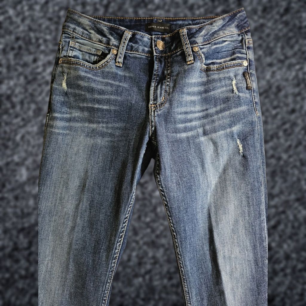 Silver Jeans Co. Silver Jeans Signature Suki Slim Denim Jeans Women's W28 L27 Medium Wash Clothing Jeans Size 28" / US 6 / IT 42 - 1 Thumbnail