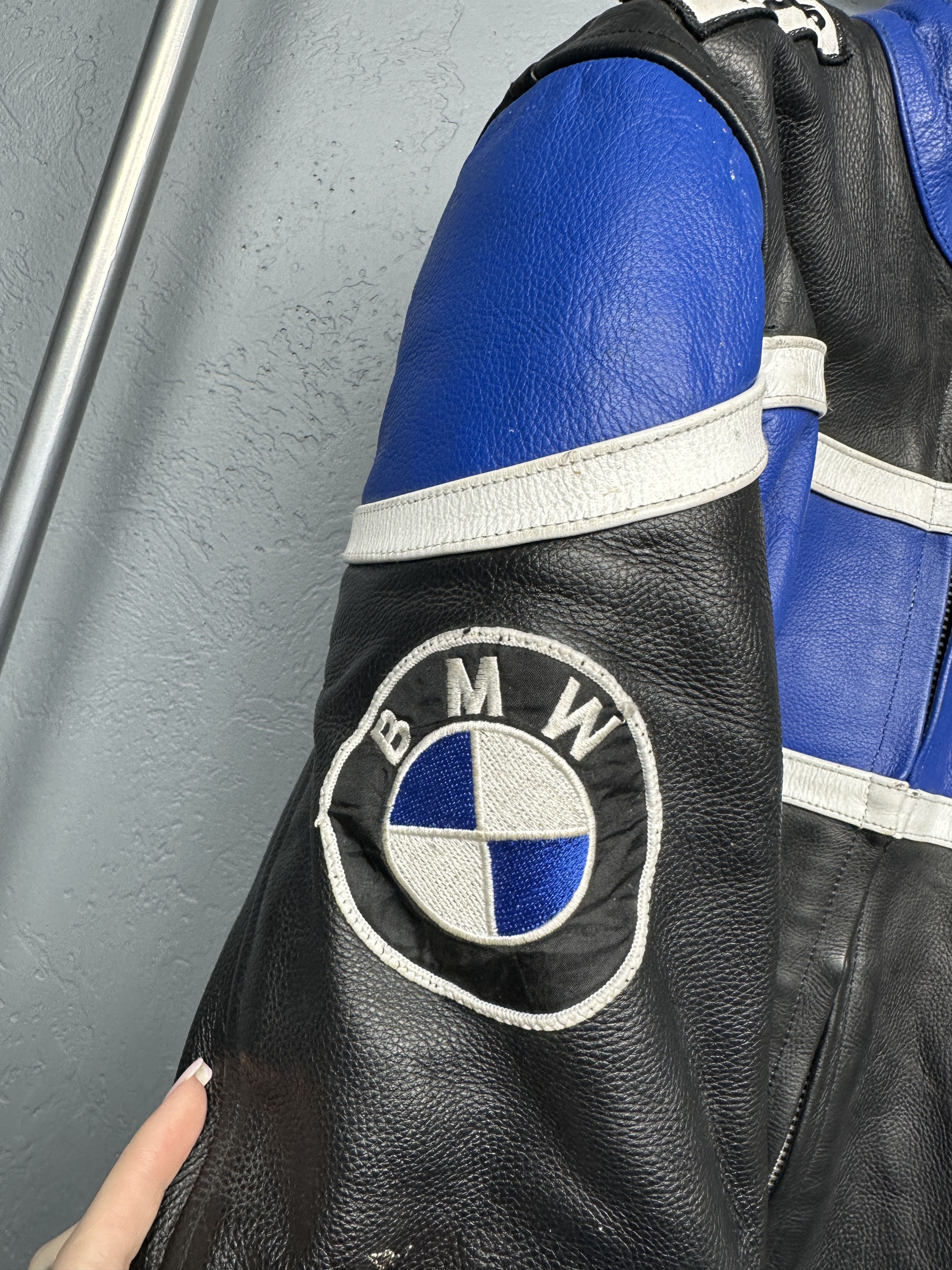 BMW BMW 90s Vintage Mens Motorcycle Leather Jacket Size US L / EU 52-54 / 3 - 6 Thumbnail