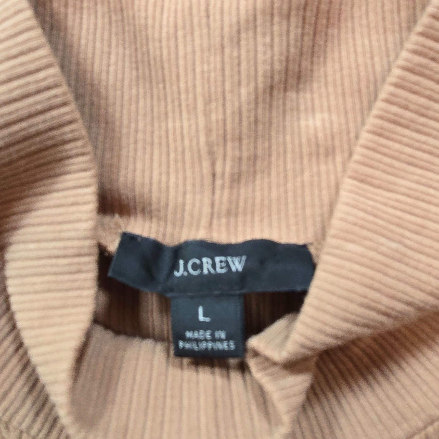 J.Crew J.CREW Top Womens Large Beige Ribbed Turtleneck Long Sleeve Blouse Casual Size L / US 10 / IT 46 - 4 Thumbnail