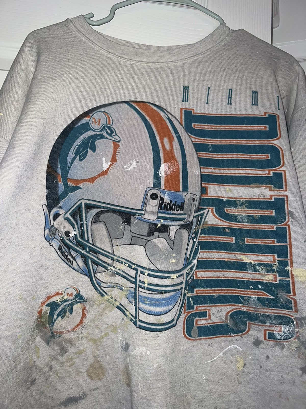Vintage Super vintage Miami dolphins crew neck Size US L / EU 52-54 / 3 - 2 Thumbnail