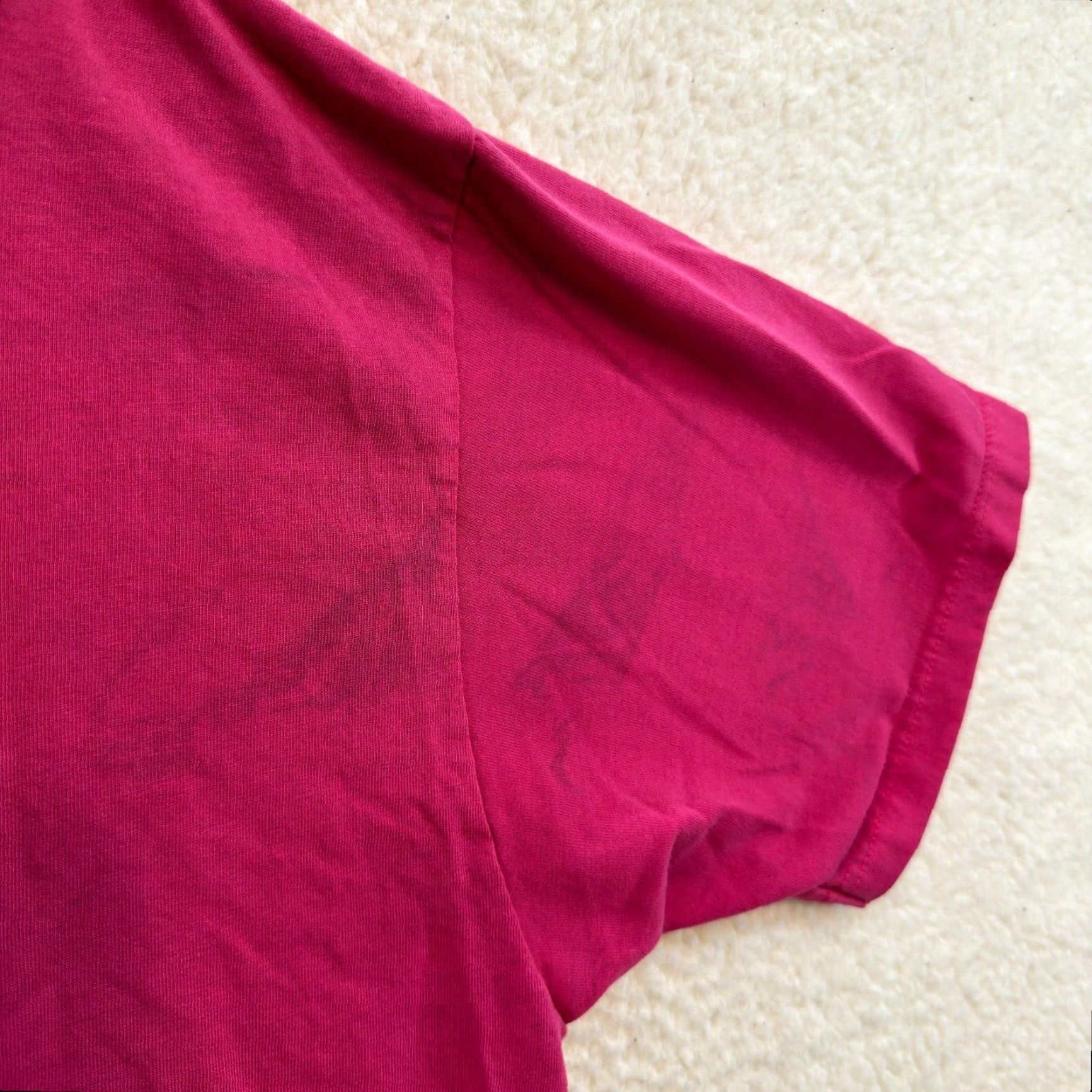 Jerzees VINTAGE Jerzees 50/50 Blank T-Shirt XL Magenta Pink Short Sleeve Crew Neck Unisex 1990s Size US XL / EU 56 / 4 - 3 Thumbnail