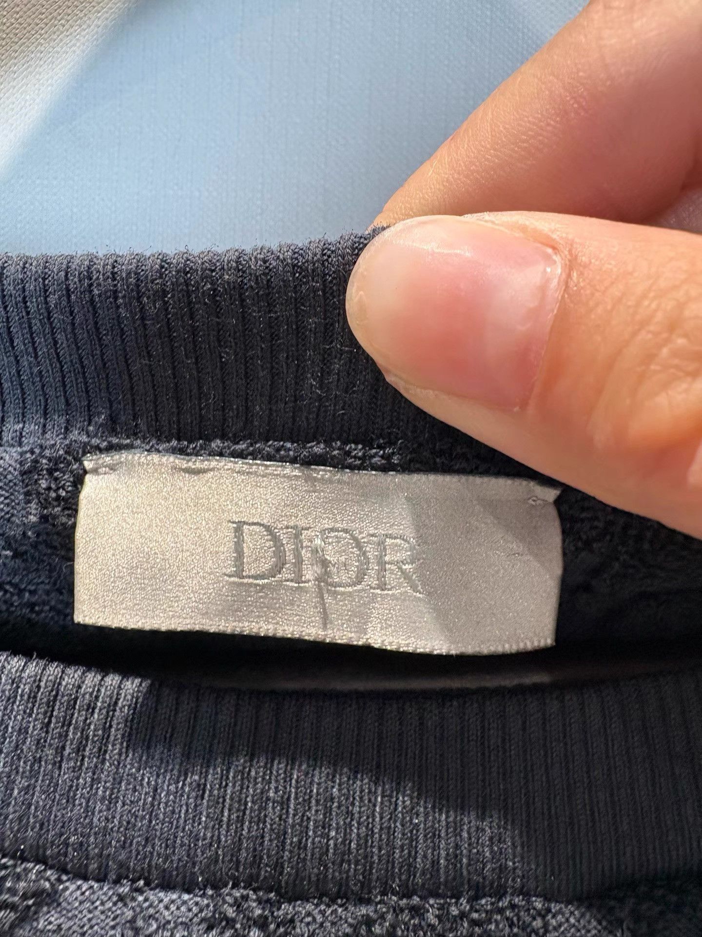 Dior Dior Black Towel Fabric T-shirt with Letter Logo K36 Size US L / EU 52-54 / 3 - 3 Thumbnail