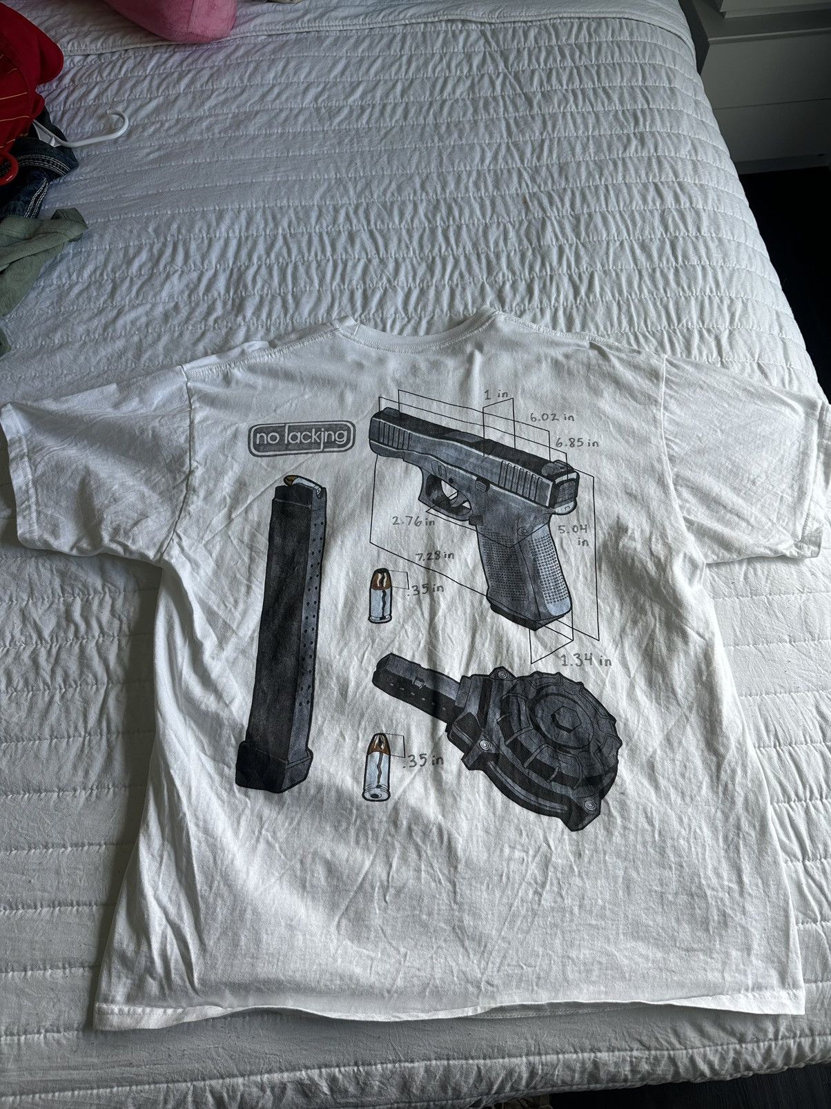 Vintage No Lacking Glock T-Shirt Size US XL / EU 56 / 4 - 2 Thumbnail